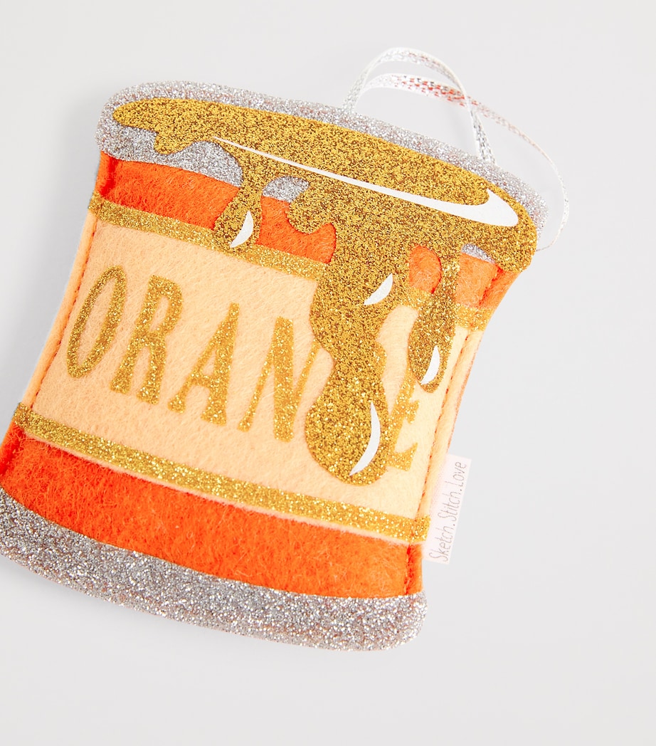 Paint Tin Tree Decoration ORANGE/SILVER Image 2