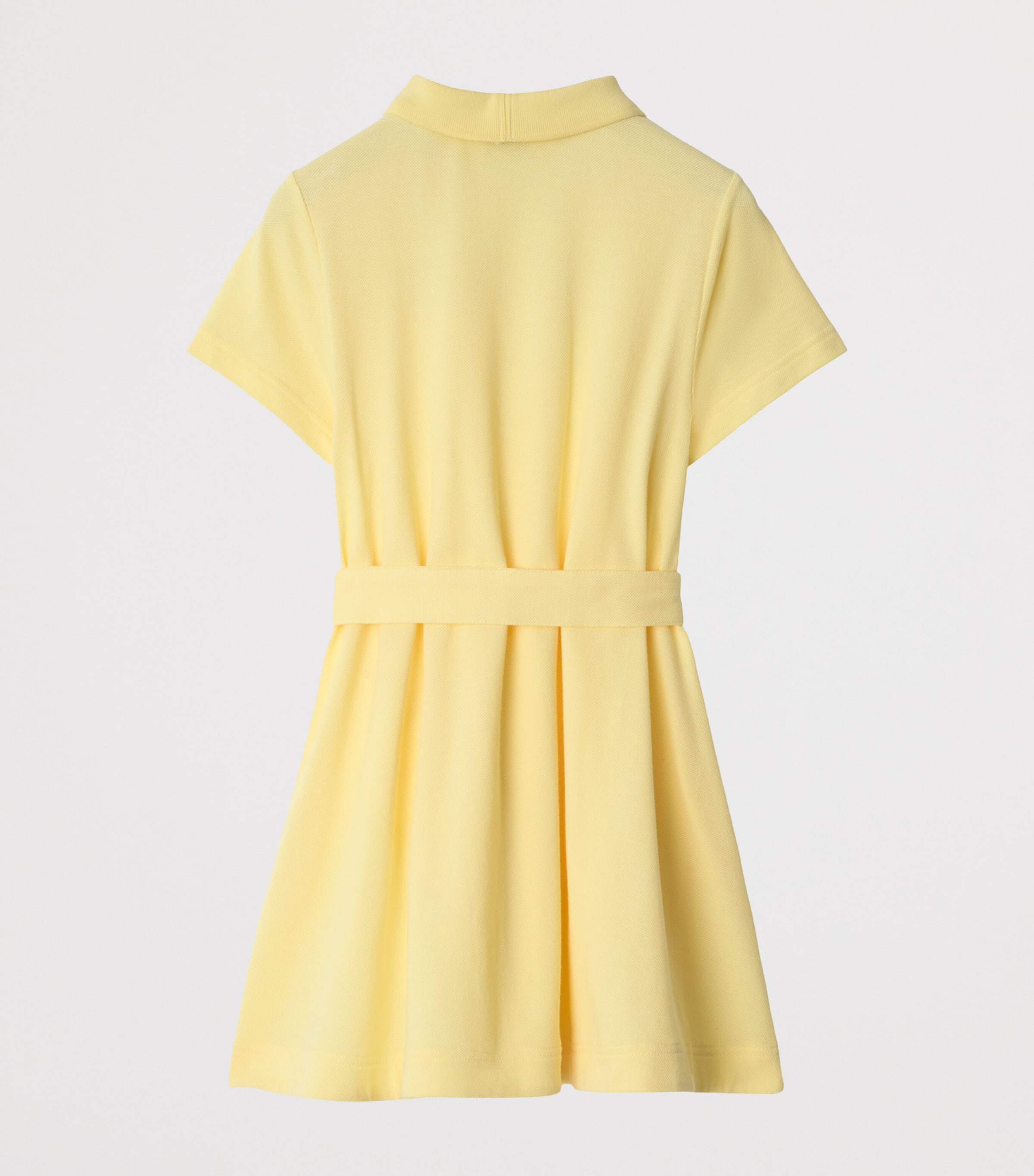 Cotton Polo Shirt Dress (3-12 Years) SHERBET Image 2