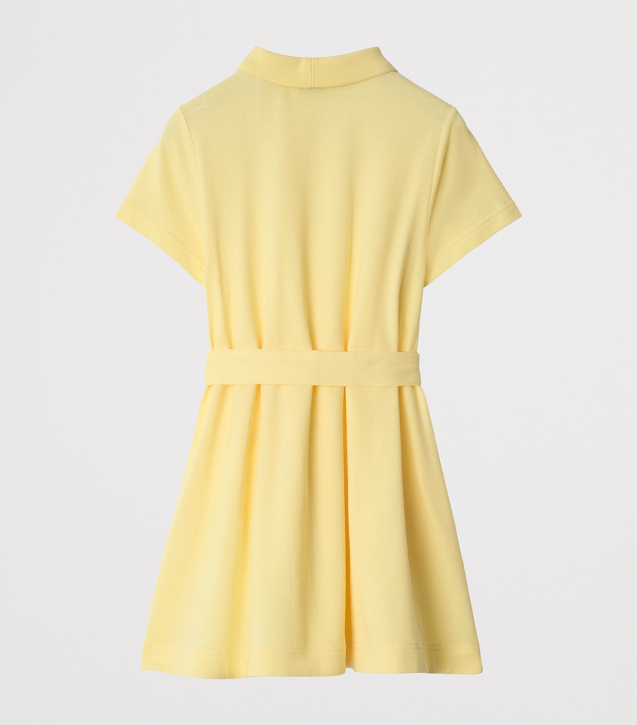 Cotton Polo Shirt Dress (3-12 Years) SHERBET Image 2