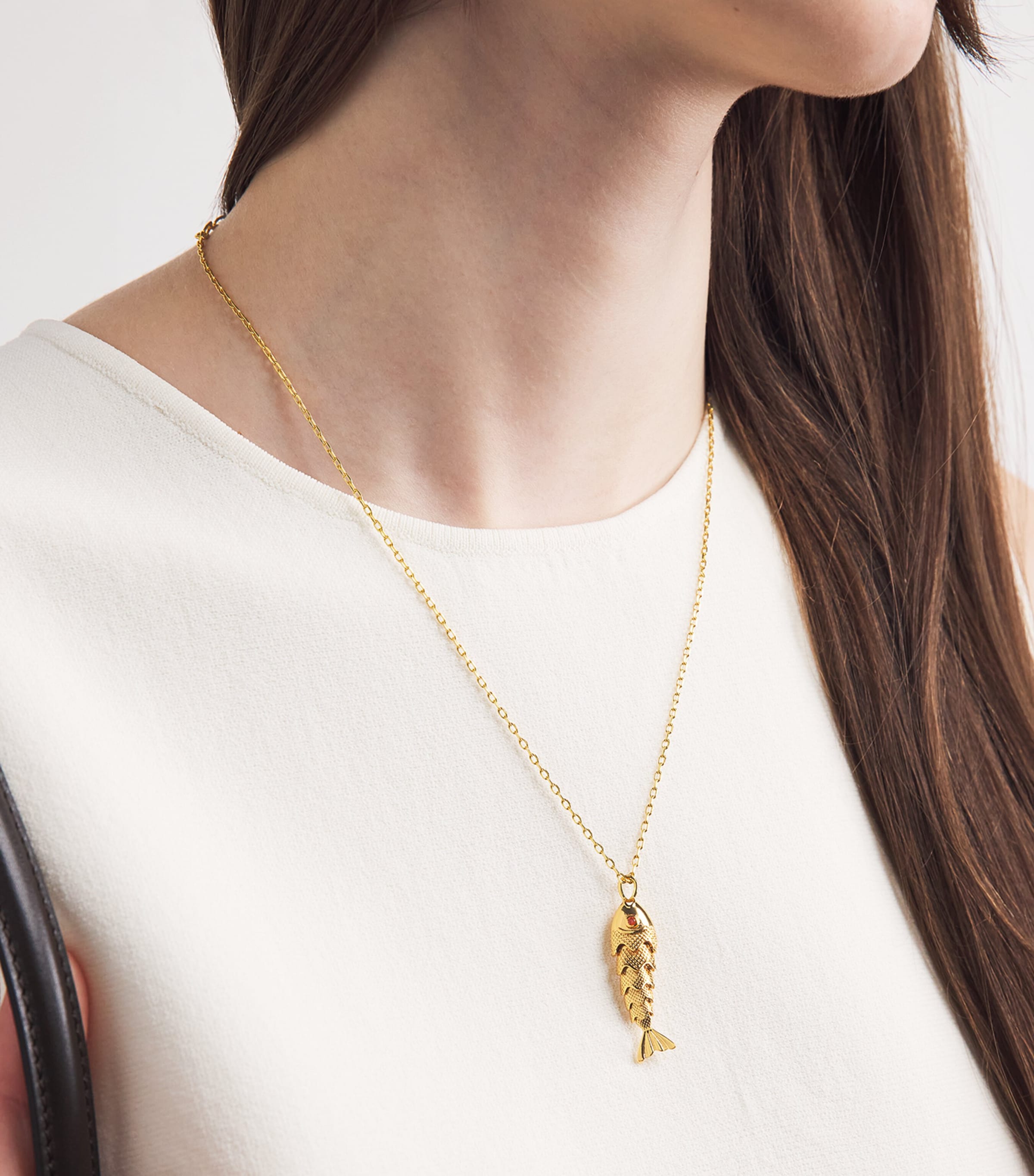 Anni Lu Gold-Plated Beaded Something Fishy Necklace Gold Image 4