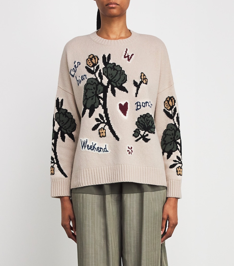 Virgin Wool Jacquard Sweater ECRU Image 3