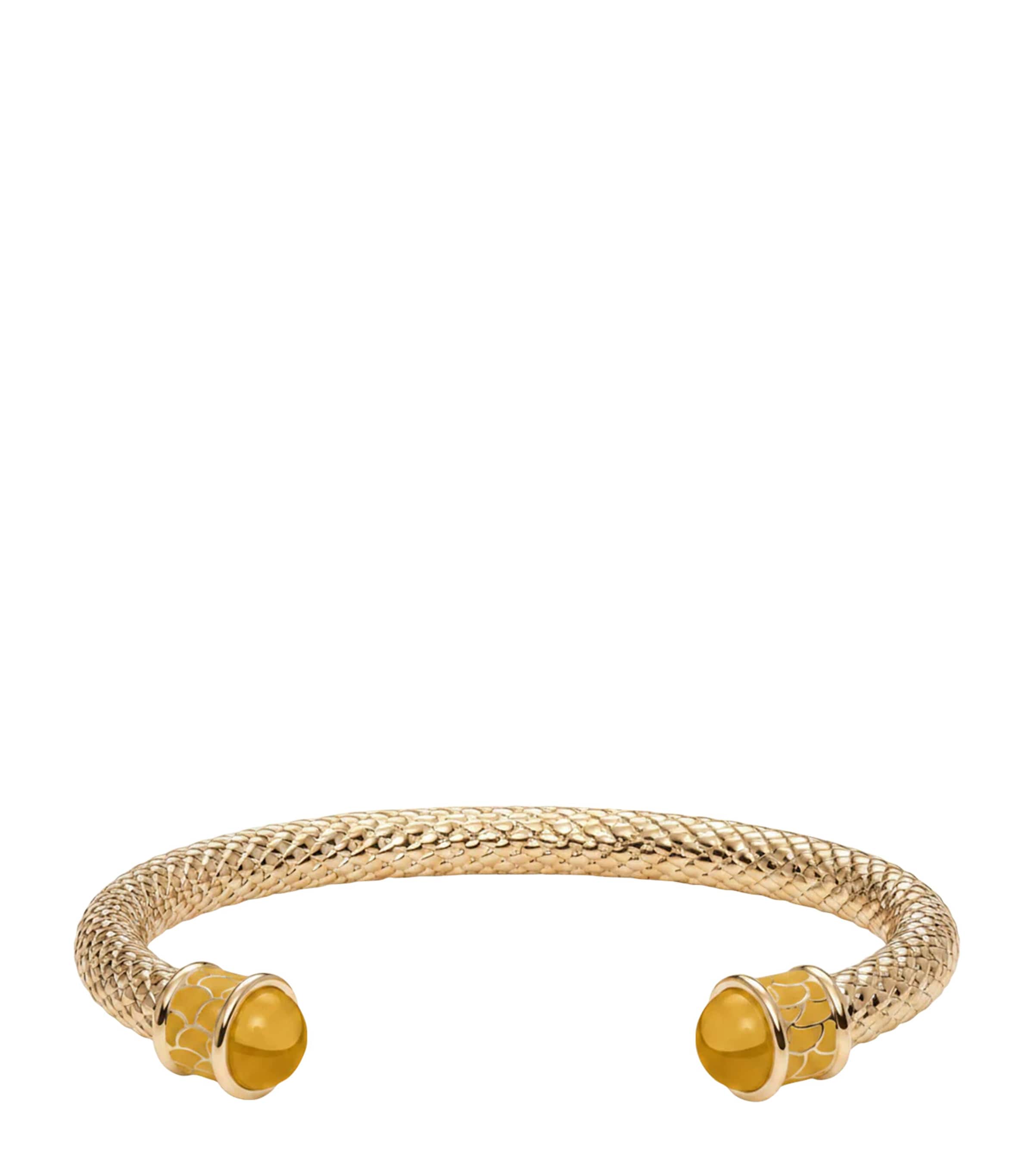 Halcyon Days Gold-Plated Salamander Bangle Citrine Image 1