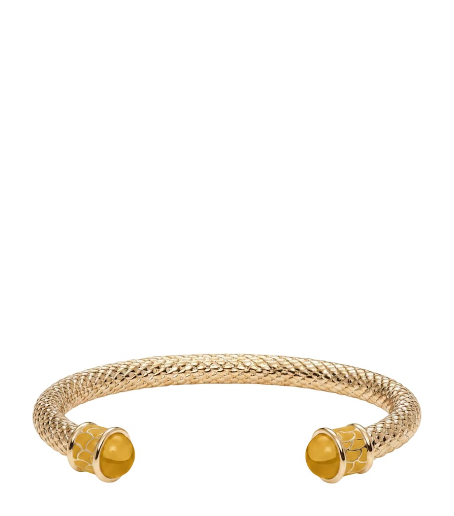 Halcyon Days Gold-Plated Salamander Bangle Citrine Image 1