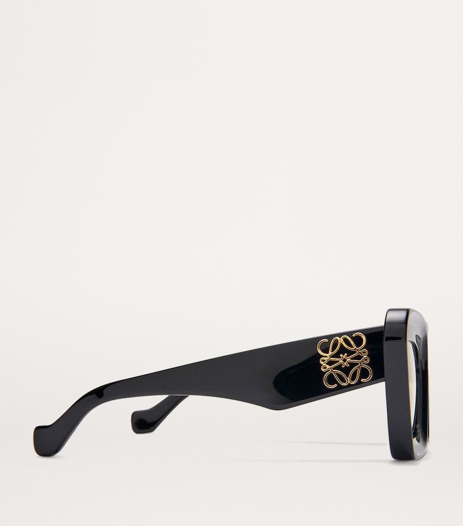 Bevelled Cat Eye Sunglasses BLACK Image 3