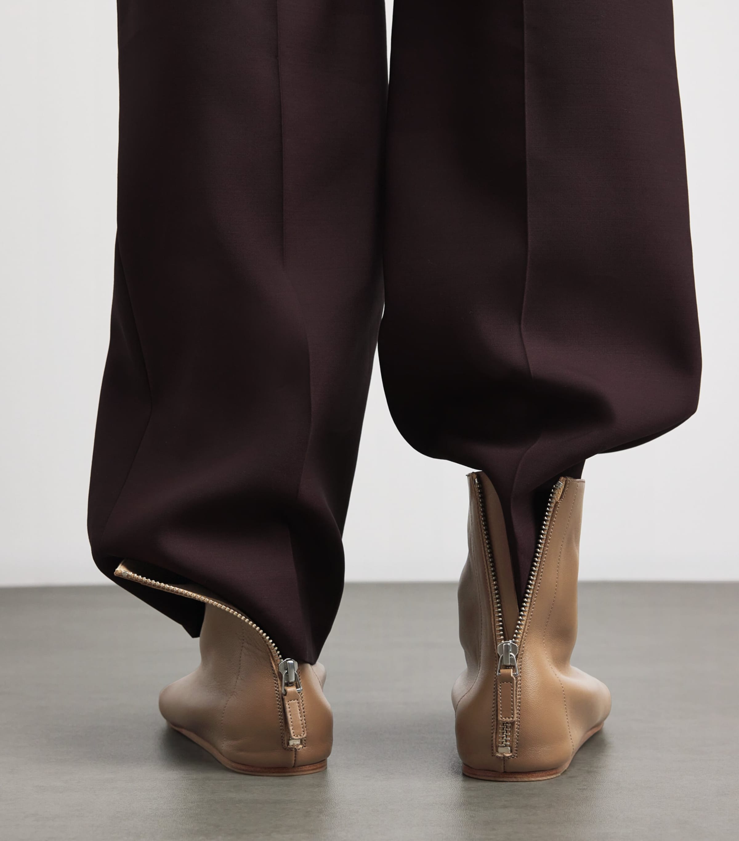 Leather Luna Boots TAUPE Image 2