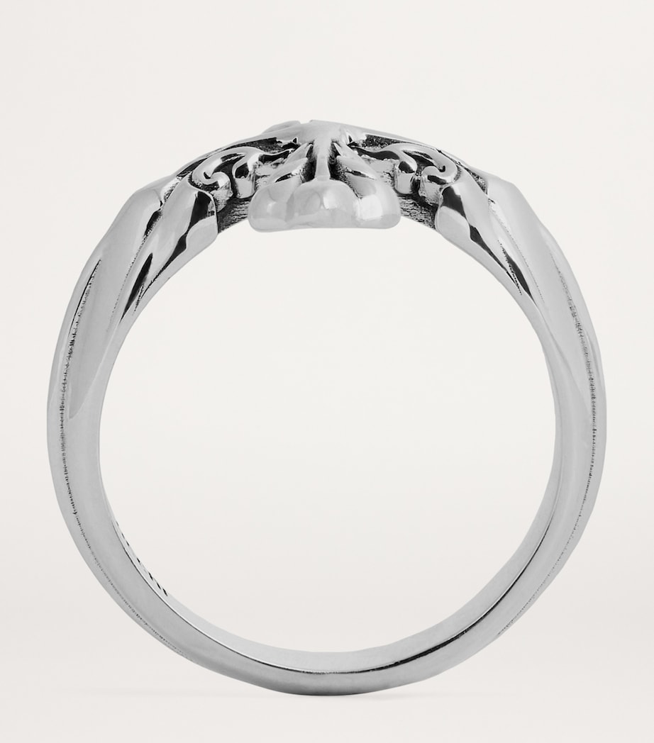Sterling Silver Avelli Cross Ring SILVER Image 3