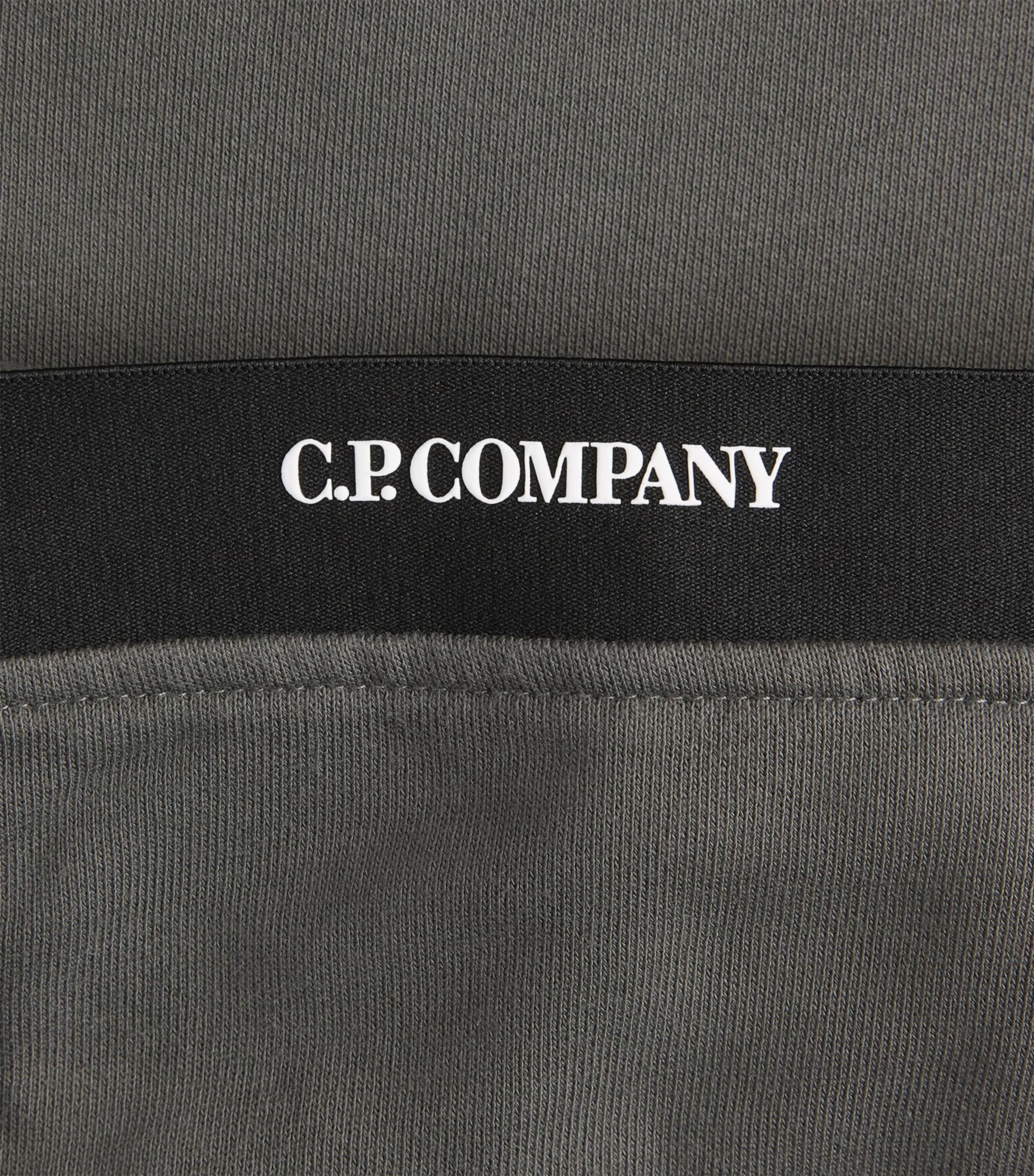 C.P. Company Mens Cotton Goggle-Pocket Hoodie Gunmetal Image 6