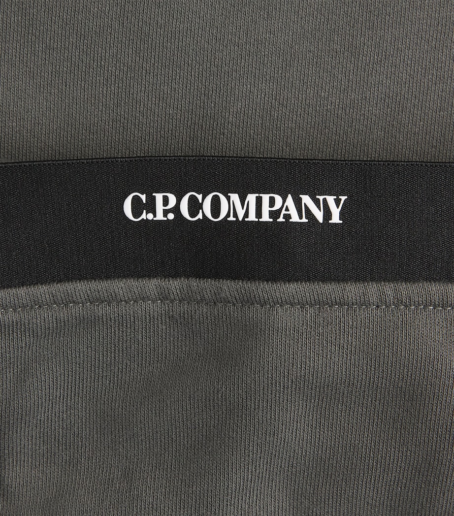 C.P. Company Mens Cotton Goggle-Pocket Hoodie Gunmetal Image 6