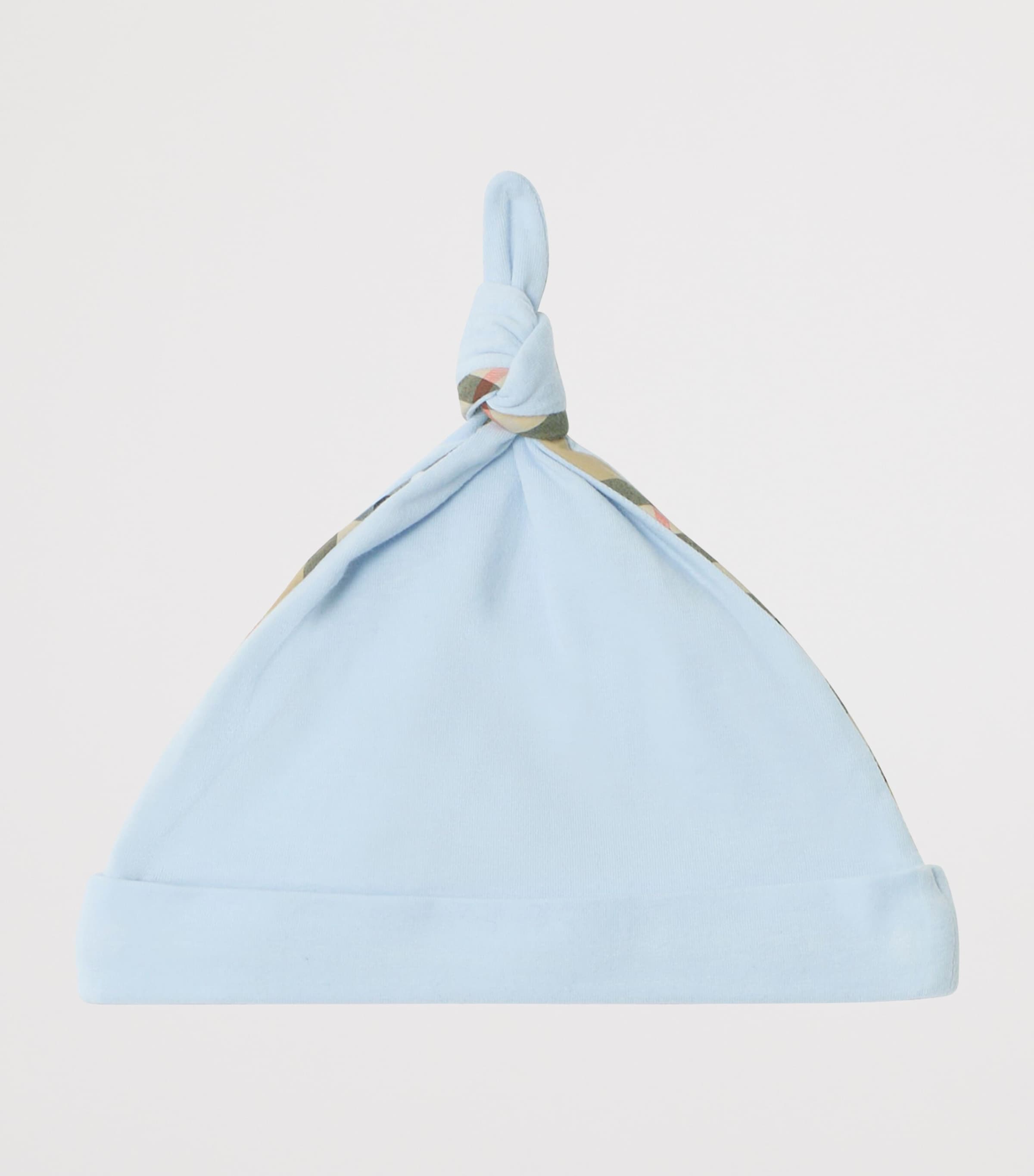 Cotton-Blend All-In-One, Bib and Hat Set (1-18 Months) ICE BLUE Image 6