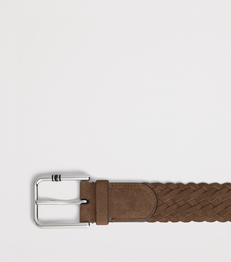 Montblanc Suede Braided Meisterstück Belt (Small) Brown Image 2