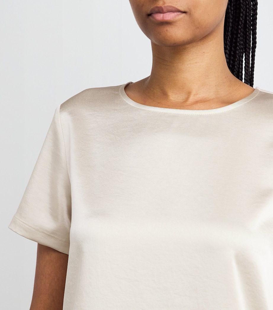 Satin-Front T-Shirt IVORY Image 6