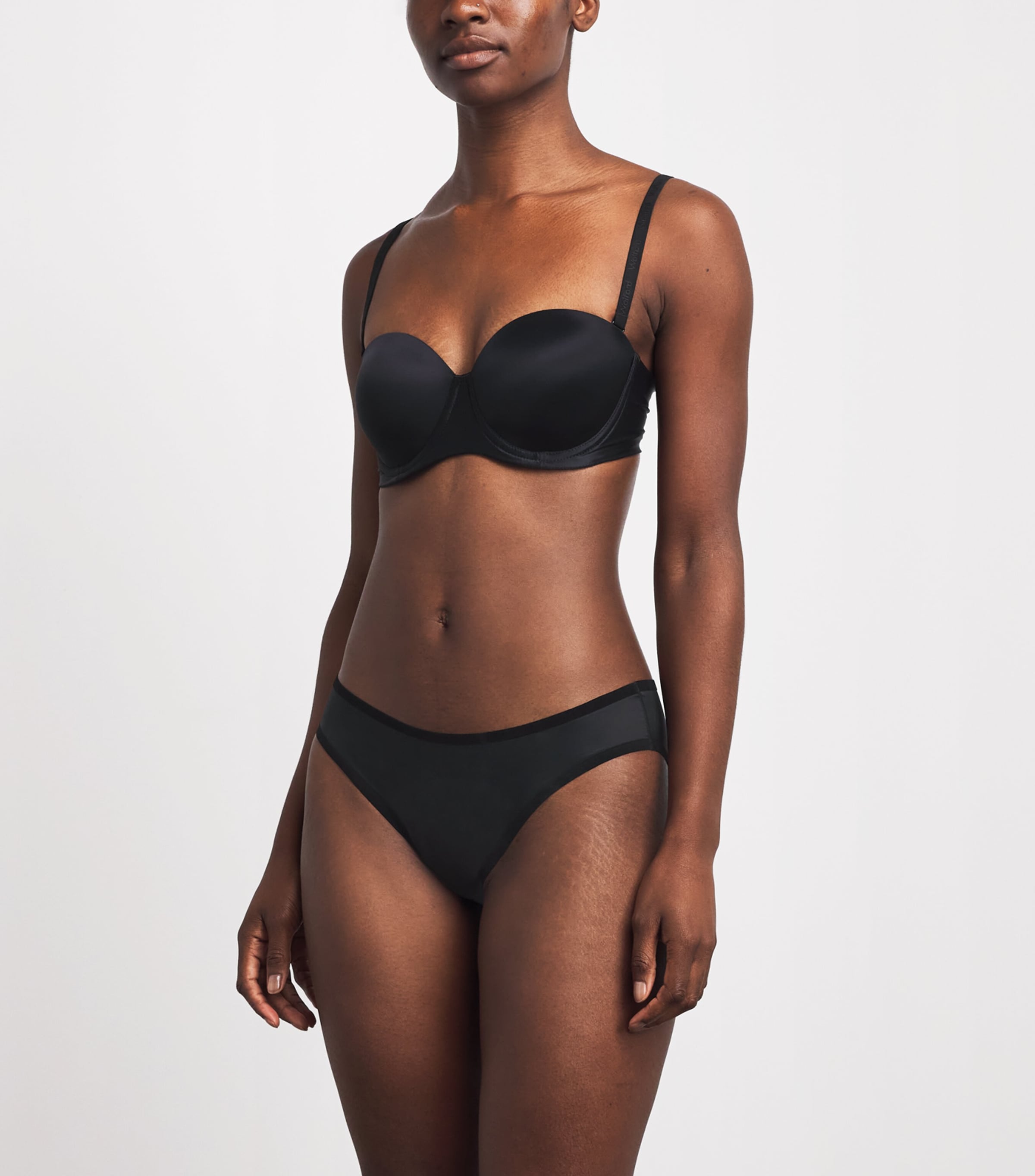 Wolford Womens Sheer Touch Tanga Briefs Black Image 2