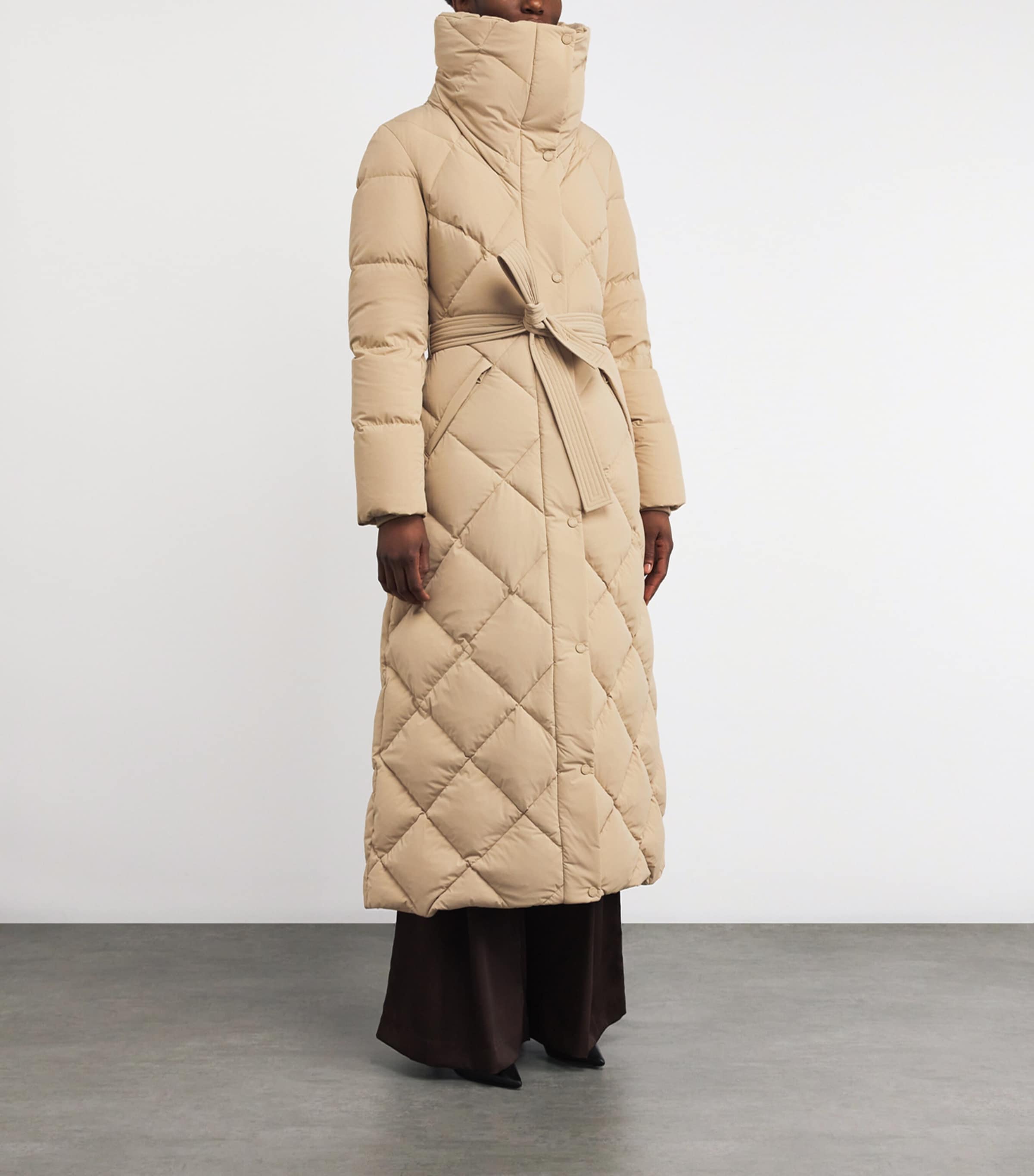Quilted Layered Laurella Puffer Coat C0274 LIGHT CAMEL Image 3