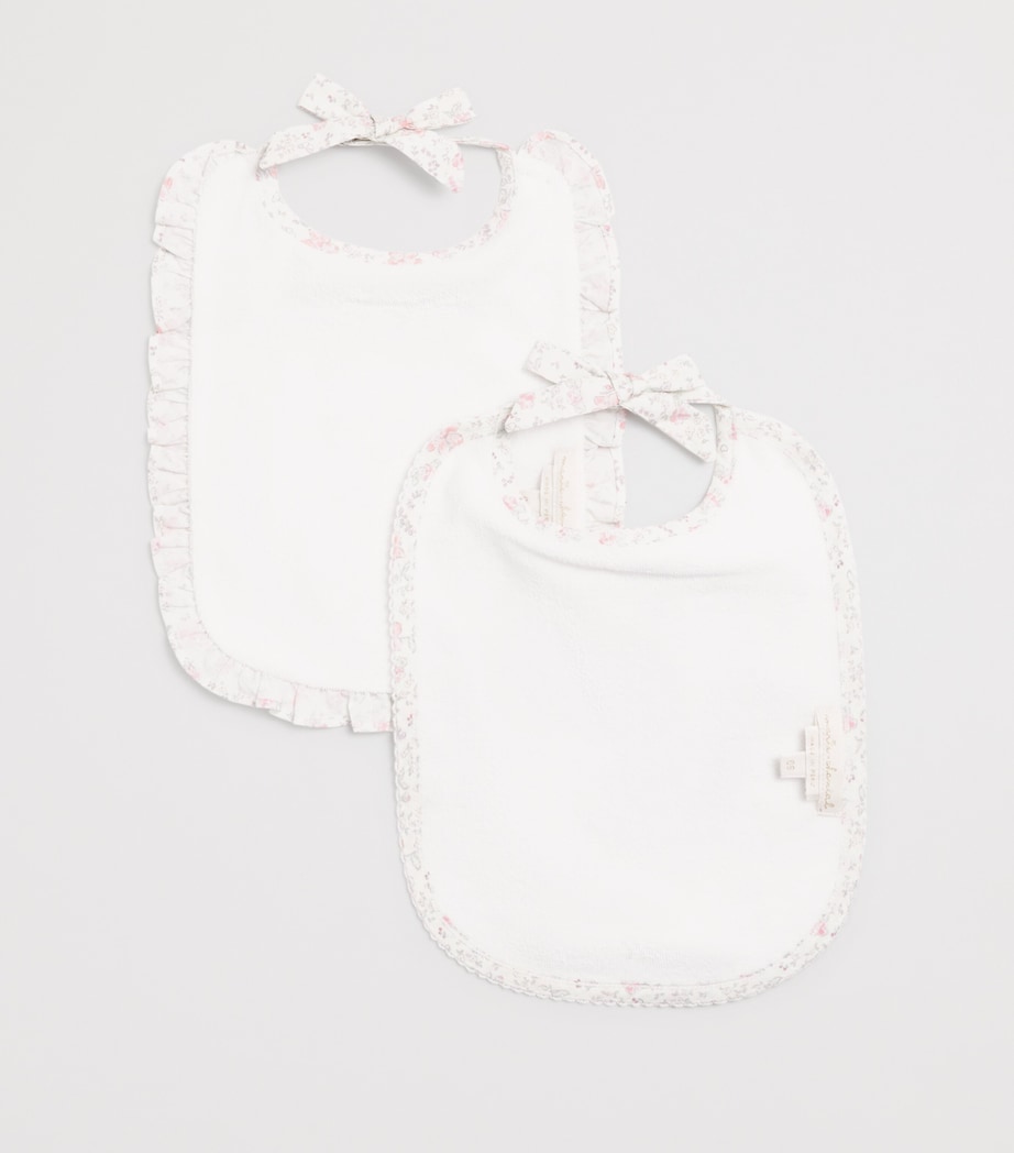 Pima Cotton Colette Athena Bibs (Set of 2) PORECLAIN/ROSE Image 2