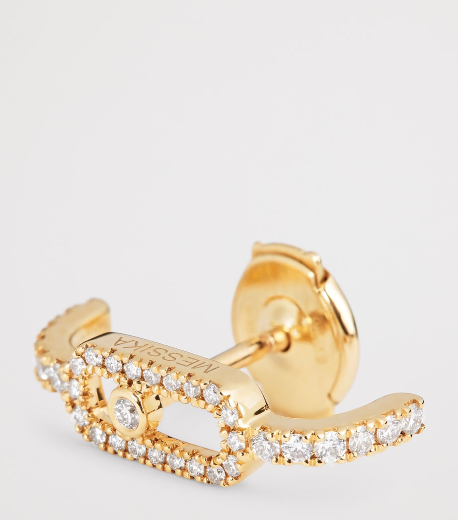 Yellow Gold and Diamond Move Uno Single Clip Earring YELLOW GOLD Image 5