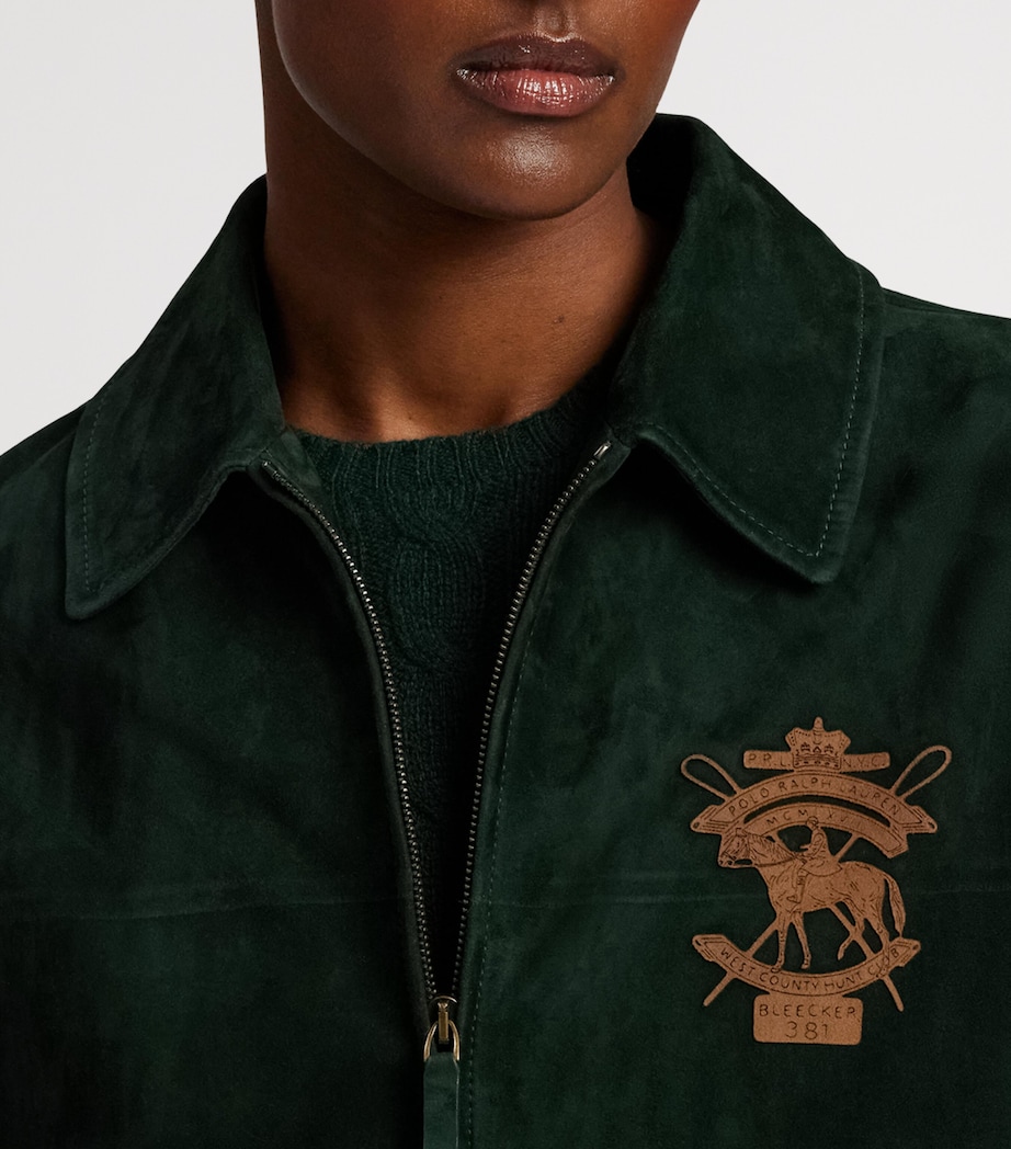Lamb Suede Work Jacket DARK RACING GREEN Image 8