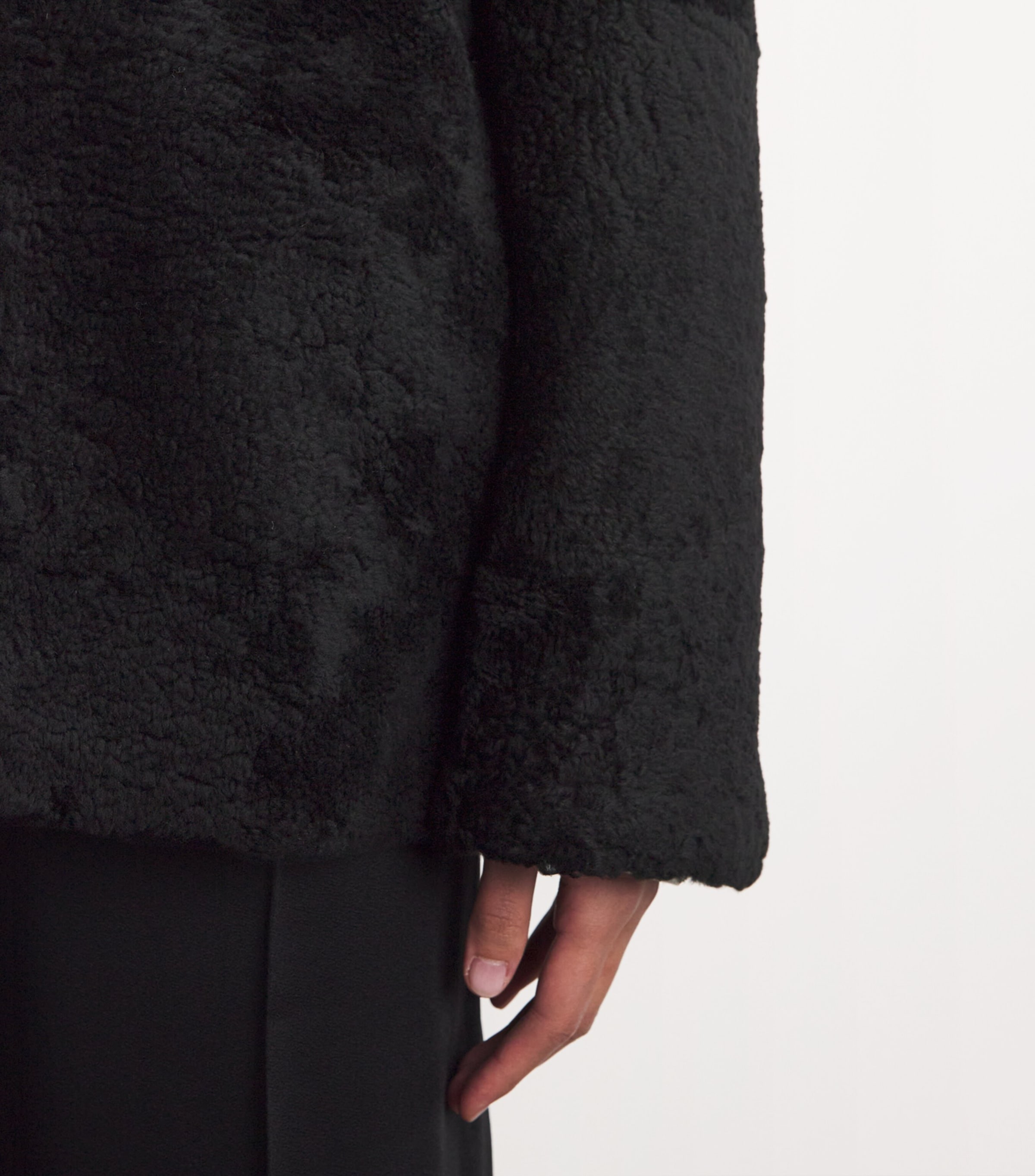 Shearling Teddy Jacket BLACK 001 Image 6