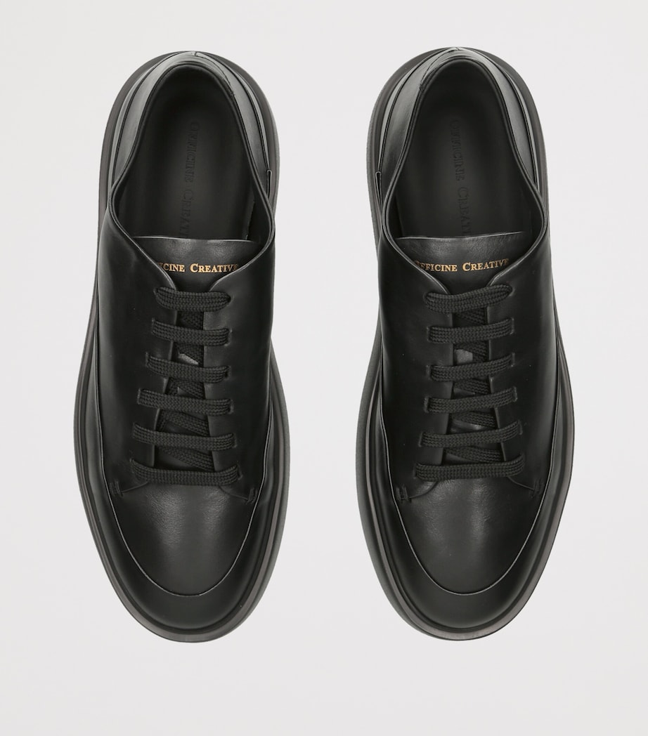 Officine Creative Leather Release Sneakers Black Image 3