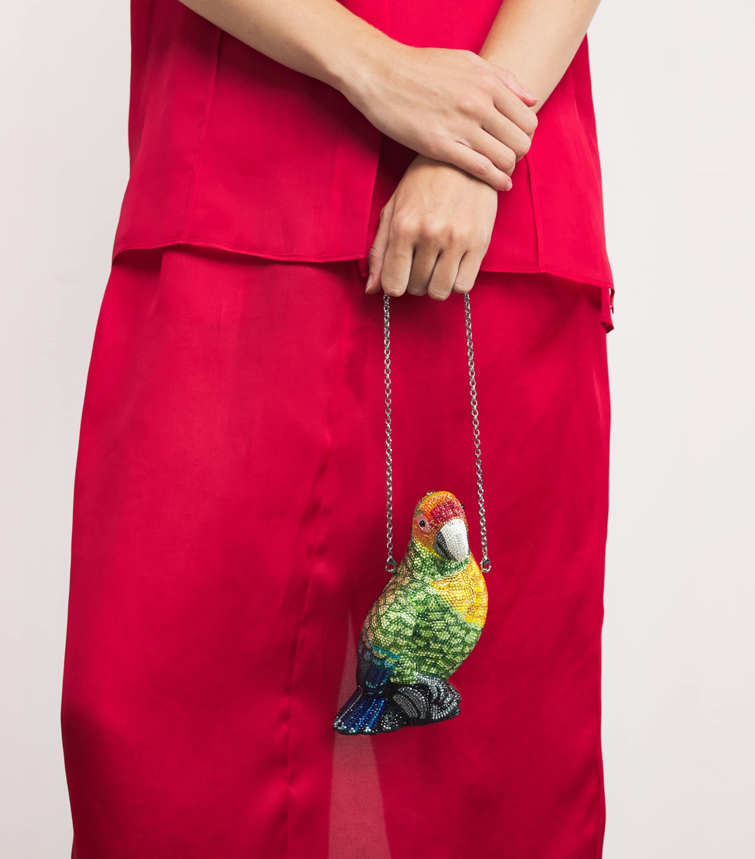 Crystal Parrot Paolo Clutch Bag SPDMT PERIDOT MULTI Image 2