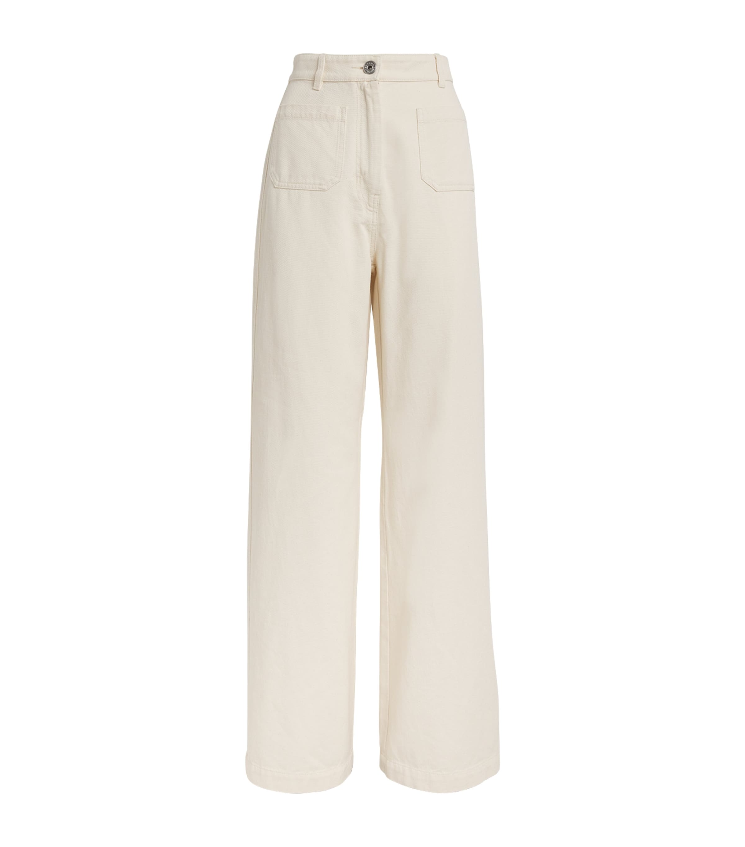 Shop Weekend Max Mara Wide-leg Jeans In White