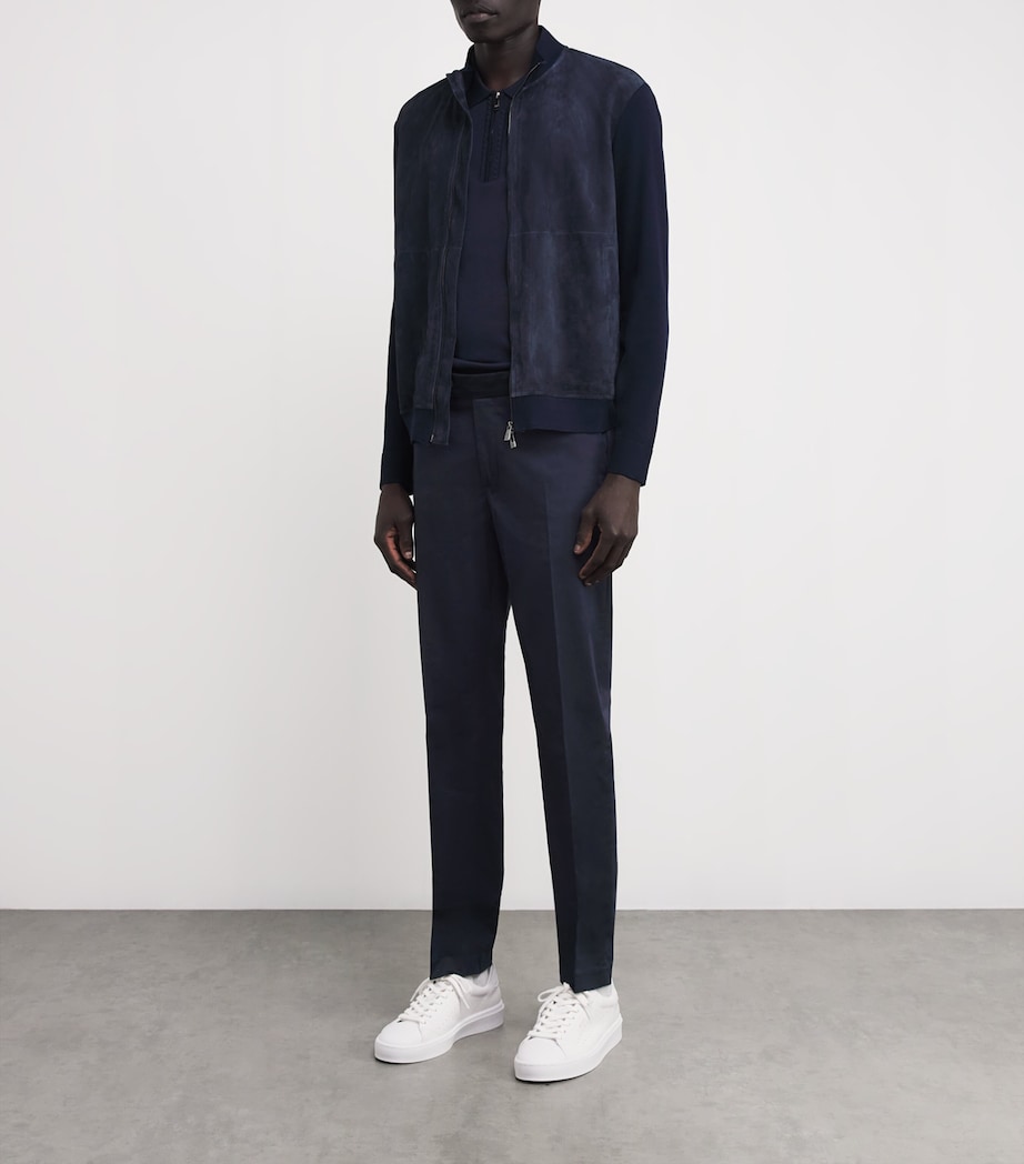 Cotton Stretch Slim-Fit Chinos 01BLUE NAVY Image 2