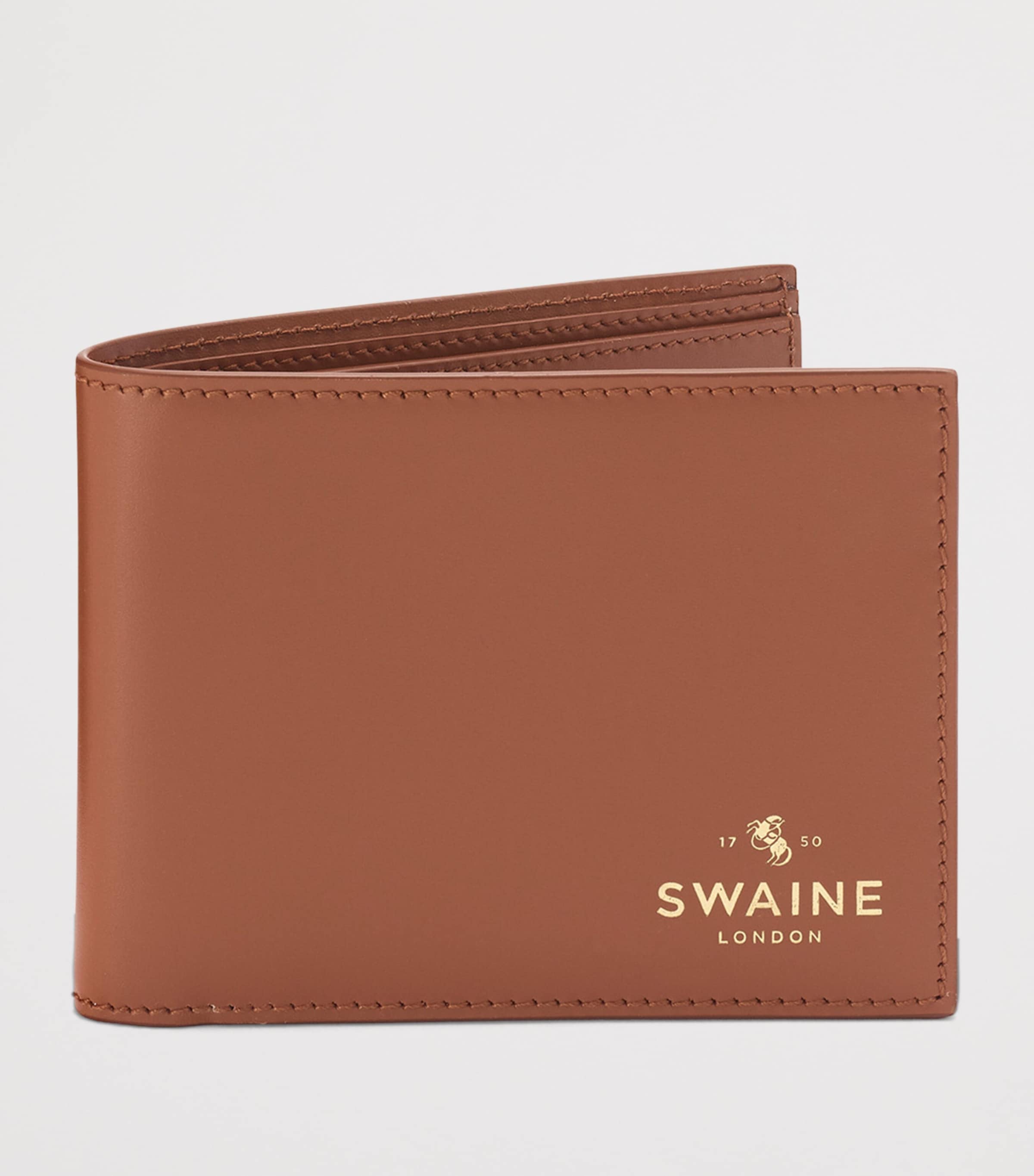 Swaine Leather Bifold Wallet Brown Image 2