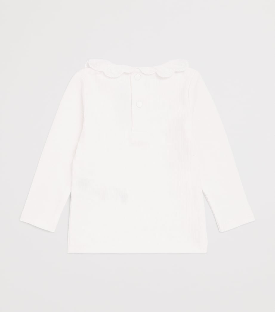 Tartine et Chocolat Stretch-Cotton Ruffle-Collar Top (3 Months-4 Years) Image 2