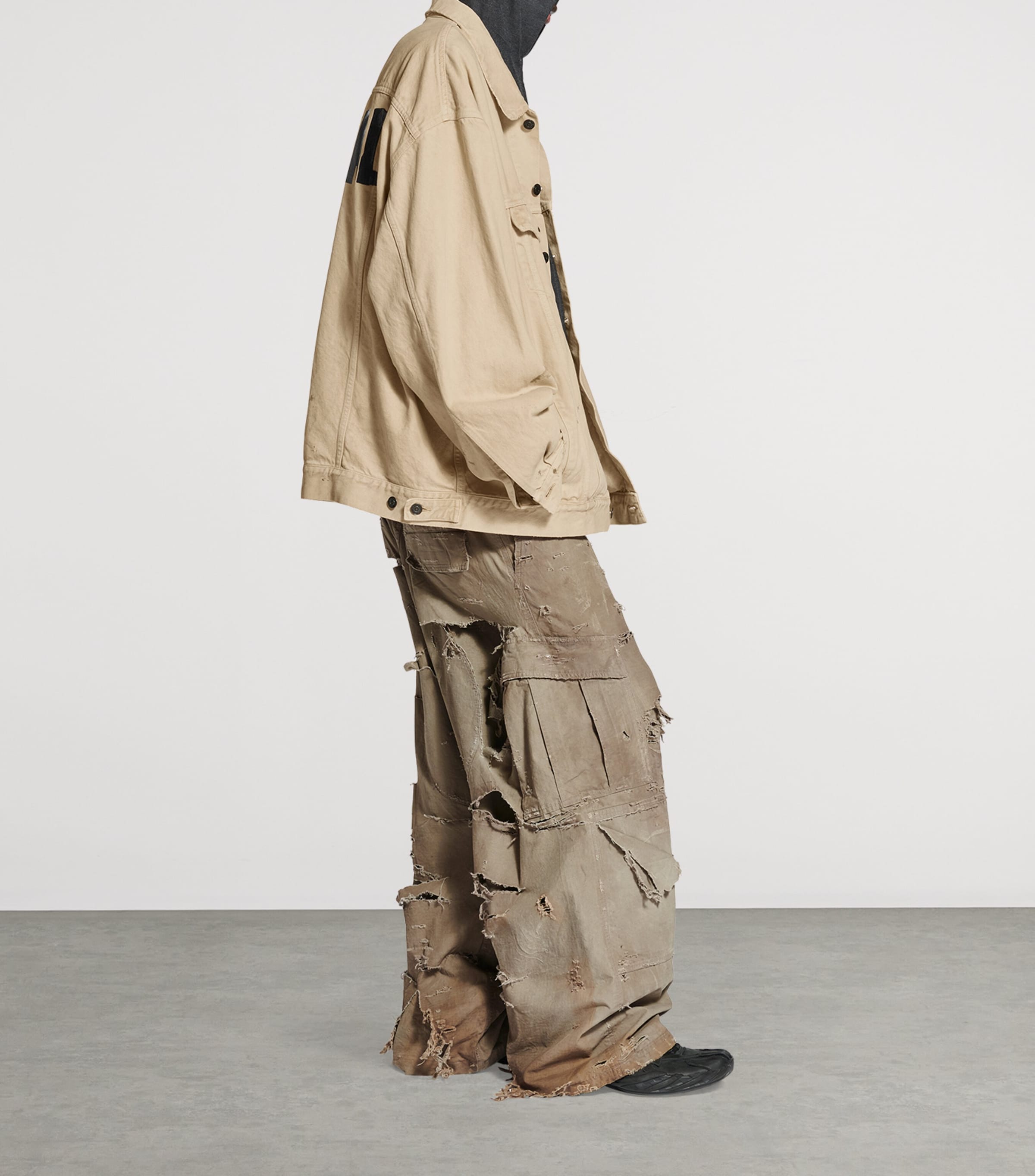 Logo Oversized Denim Jacket 9501 Image 5