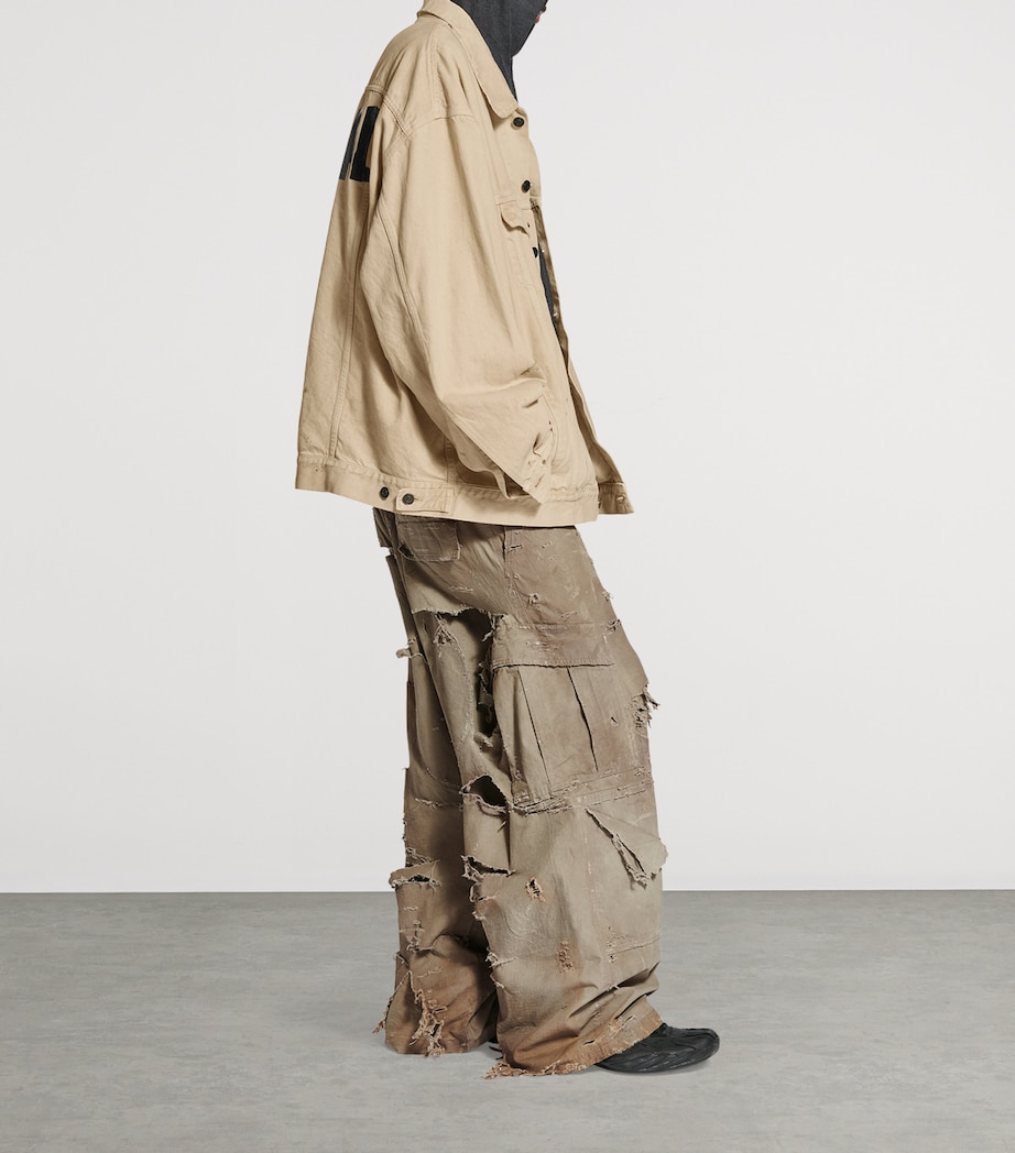 Logo Oversized Denim Jacket 9501 Image 5