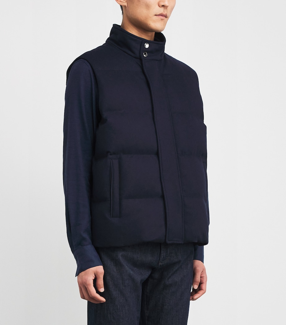 Cashmere Puffer Gilet BLUE Image 3