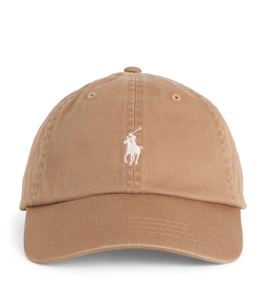 Cotton Polo Pony Baseball Cap RUSTIC TAN Image 1