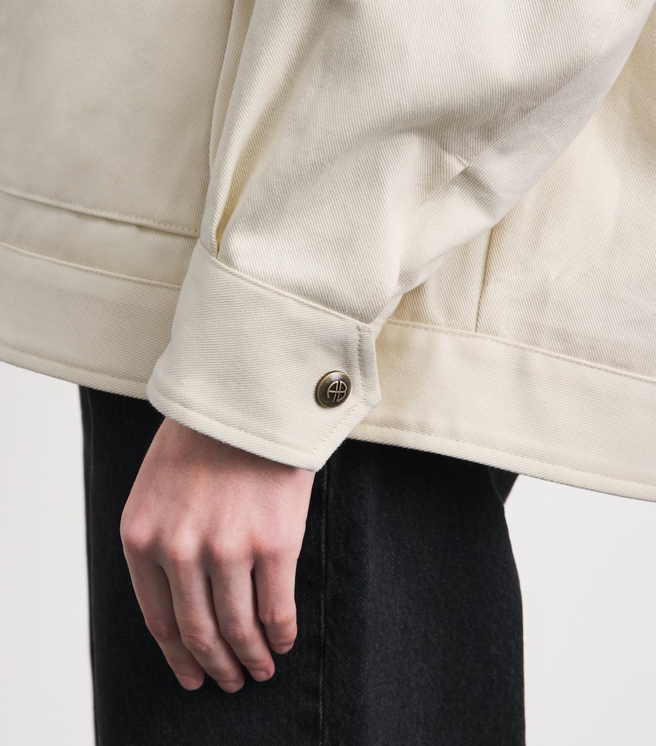ANINE BING Womens Cotton Holden Jacket Ecru Image 3