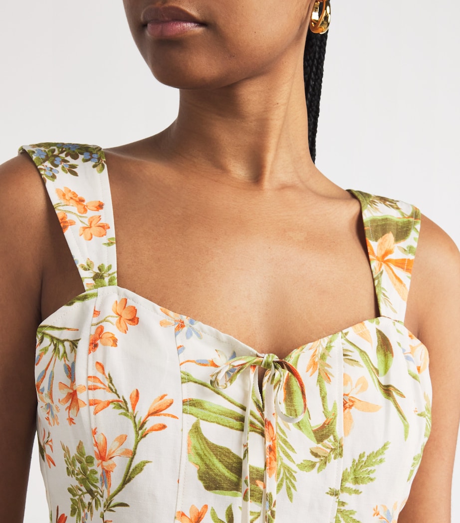 Floral Print Coralee Top OYSTER WHITE MULTI Image 6