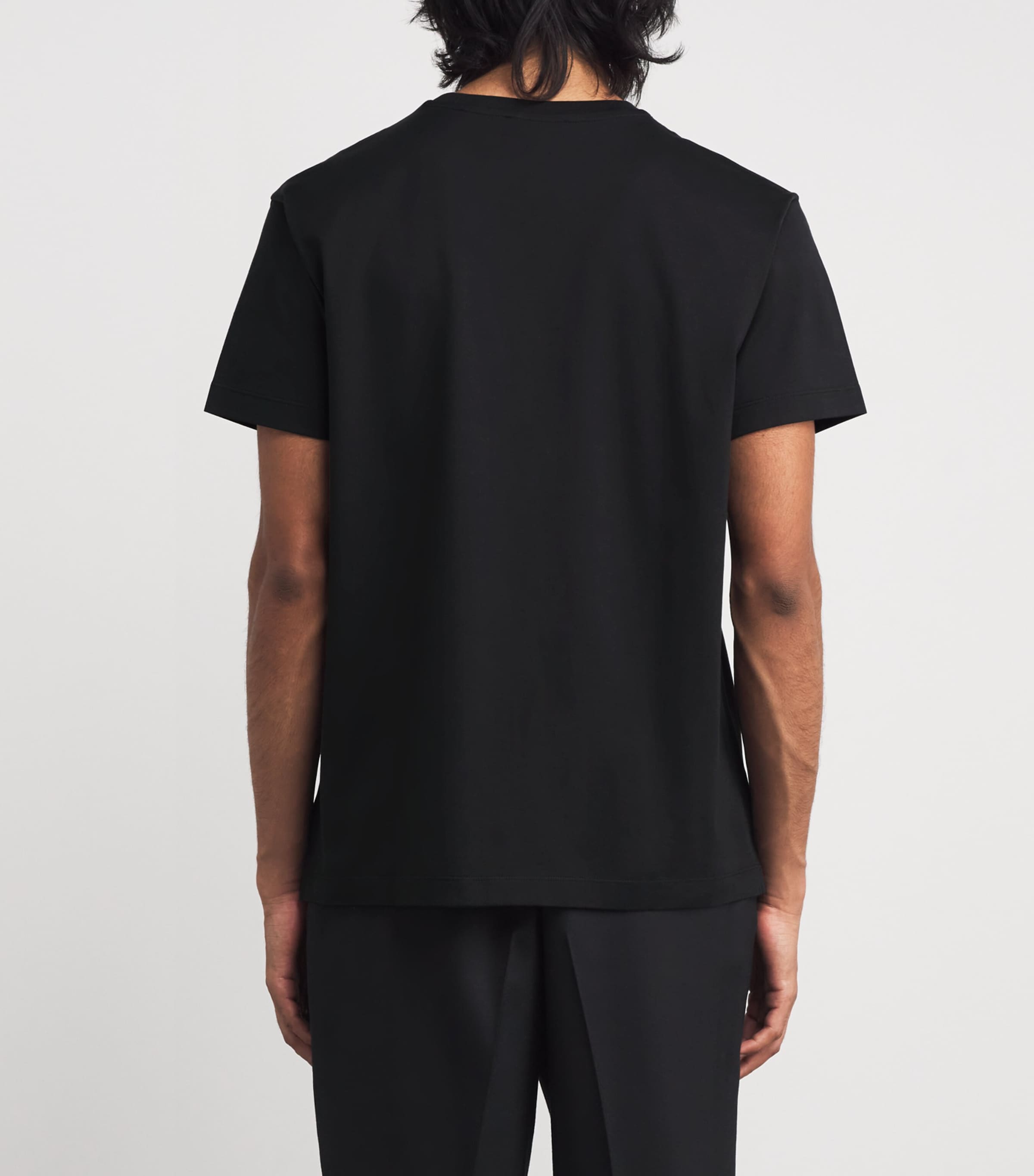 Corneliani Mens Cotton Short-Sleeve T-Shirt Black Image 4