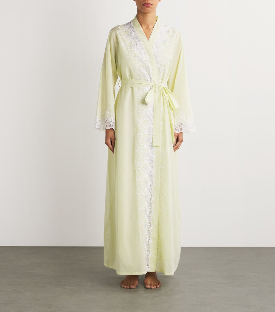 Bocan Womens Cotton Maia Robe Light Green Image 3