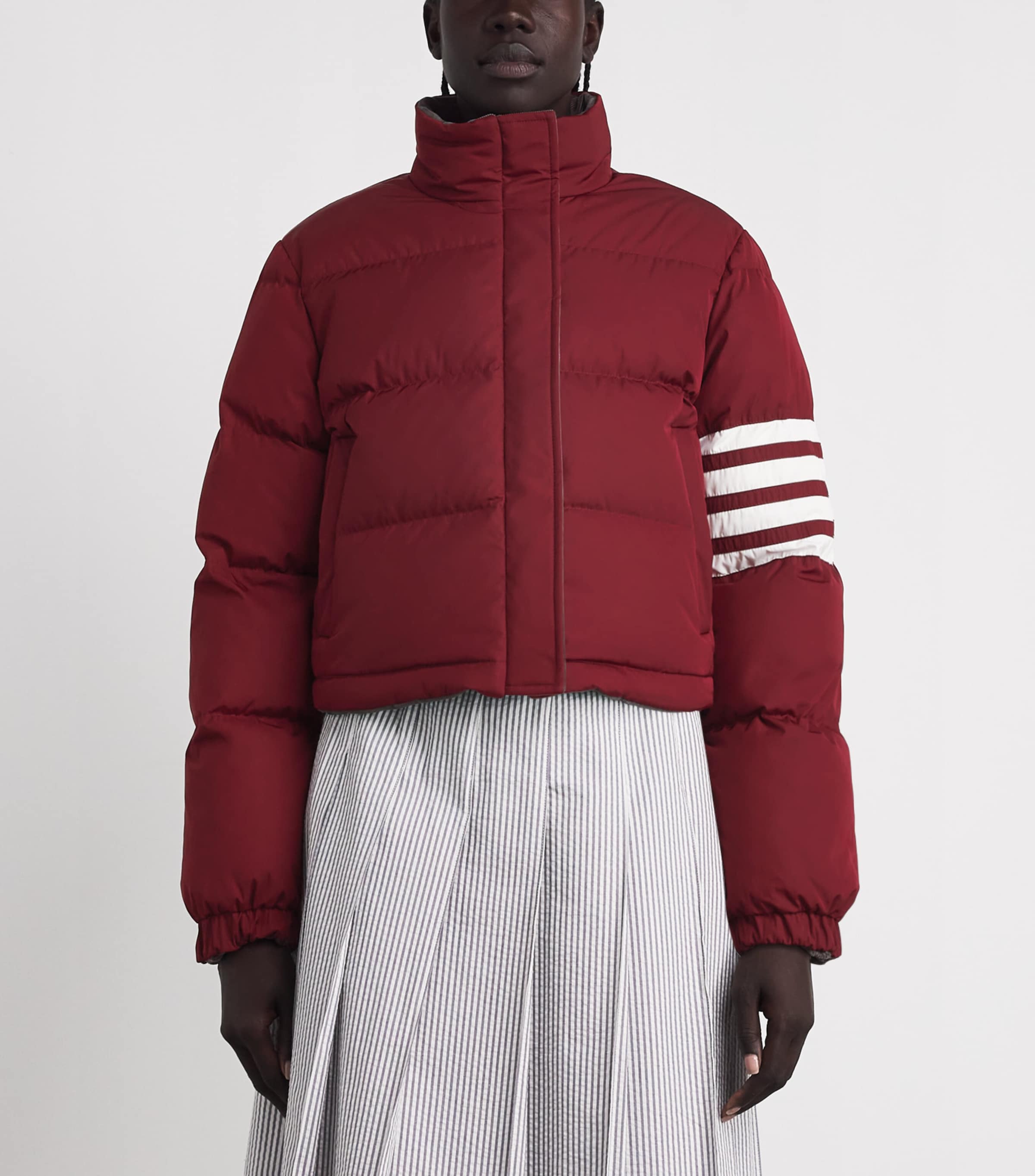 Thom Browne Womens Corduroy Reversible Down Jacket Med Grey Image 6