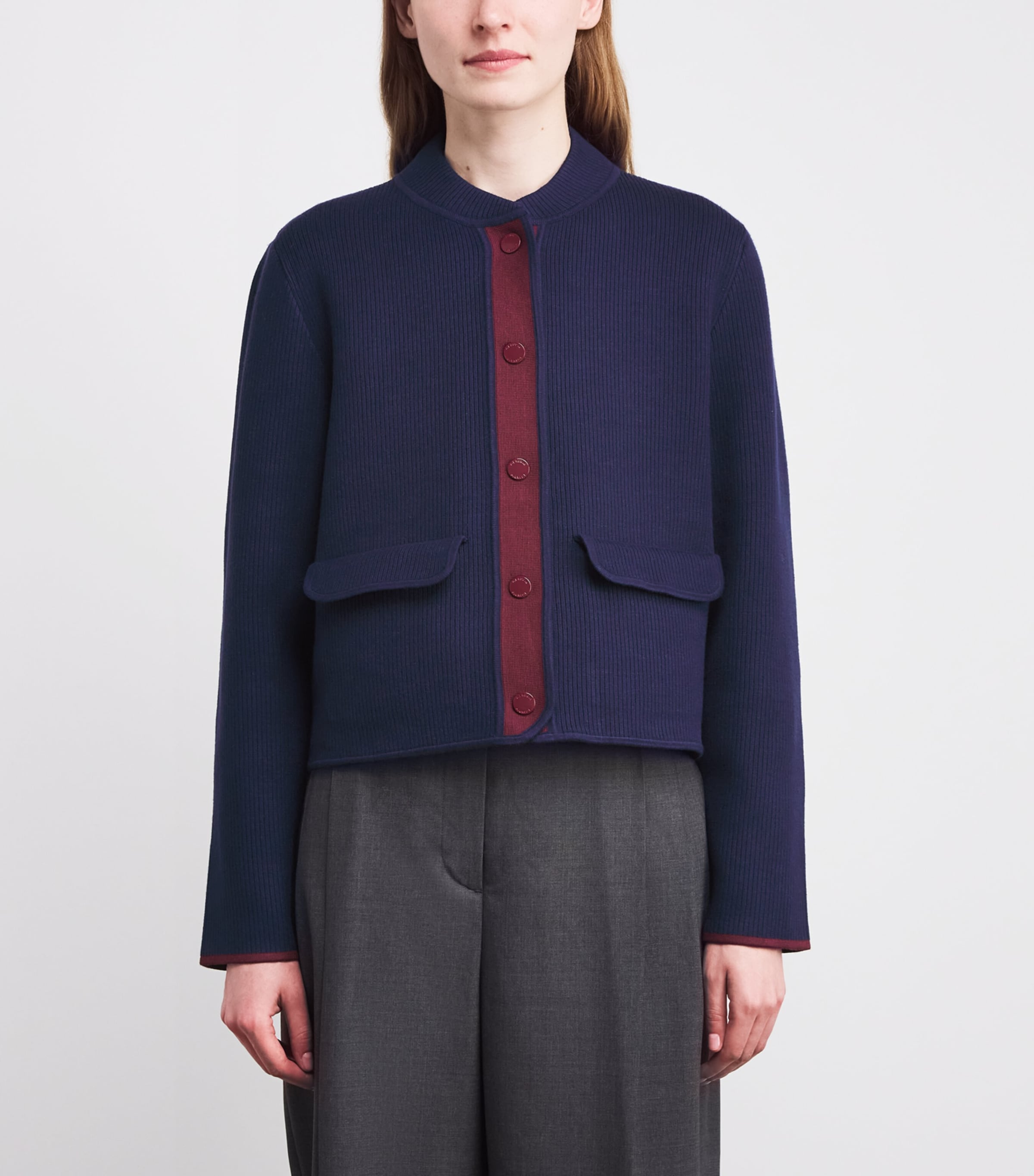 Two-Tone Cardigan DUAL-COLOR Image 3