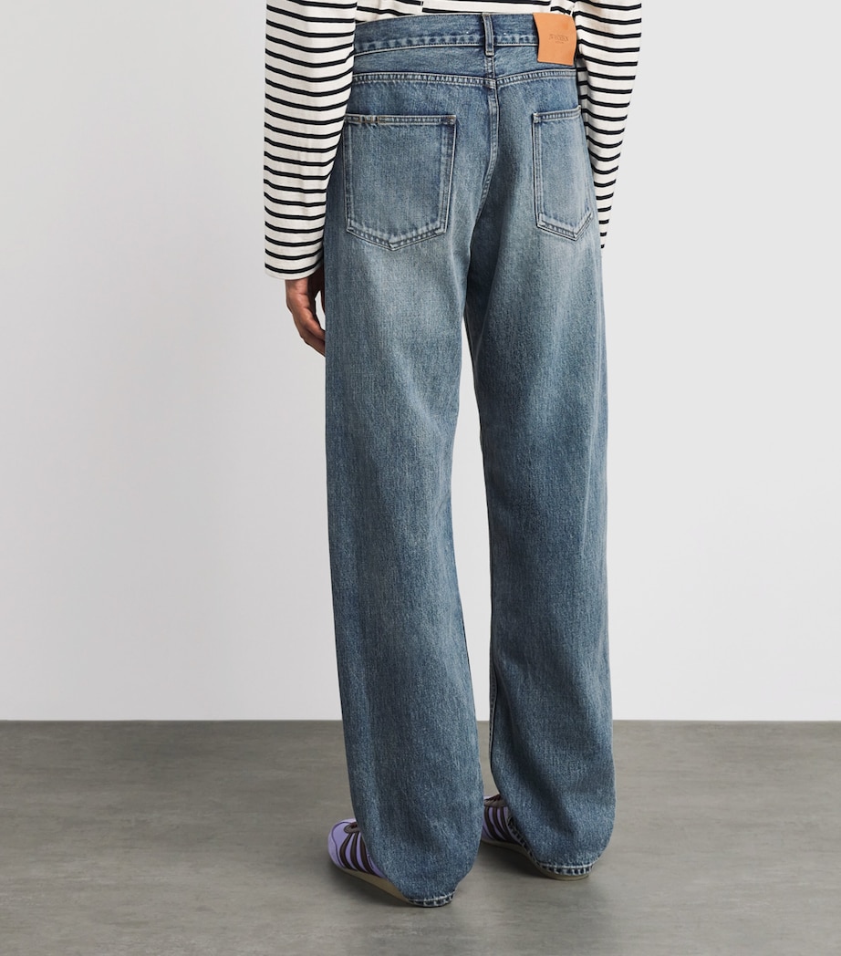 JW Anderson Mens Selvedge Denim Straight Jeans Mid Blue Image 5
