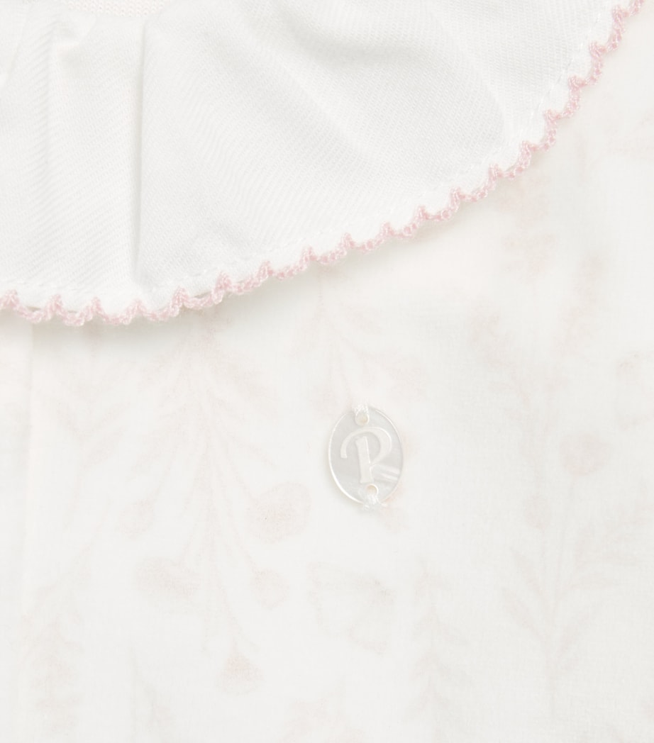 Patachou Ruffle-Collar All-In-One (0-24 Months) Ecru Flrl Prnt Image 2