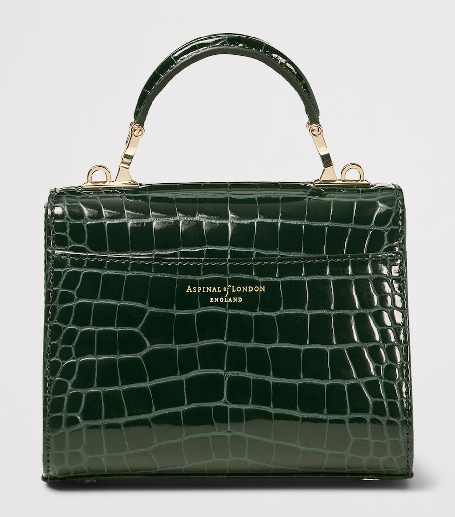 Aspinal Of London Mini Leather Mayfair Top-Handle Bag Evergreen Image 3