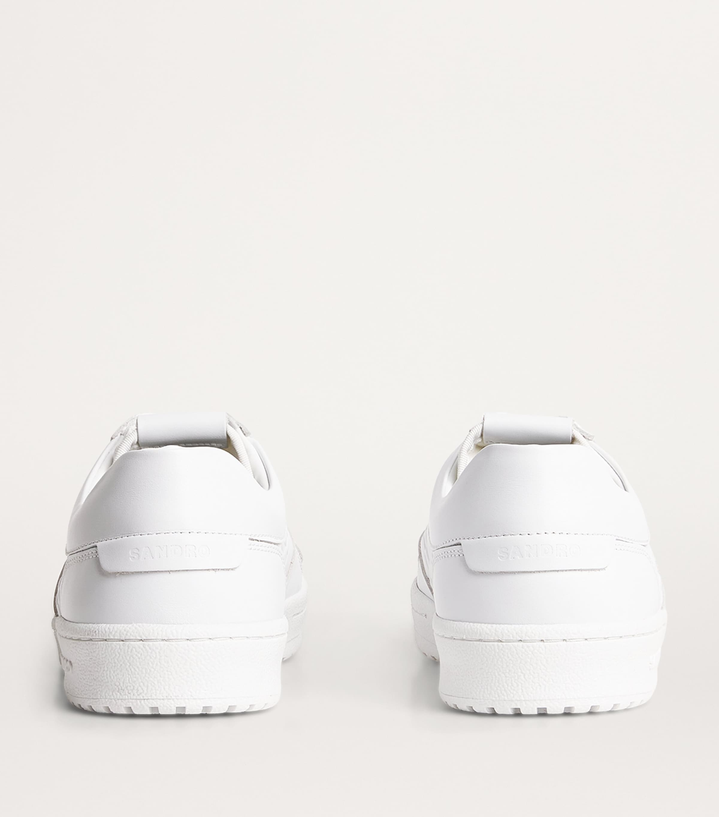 Leather Cross Sneakers WHITE Image 4