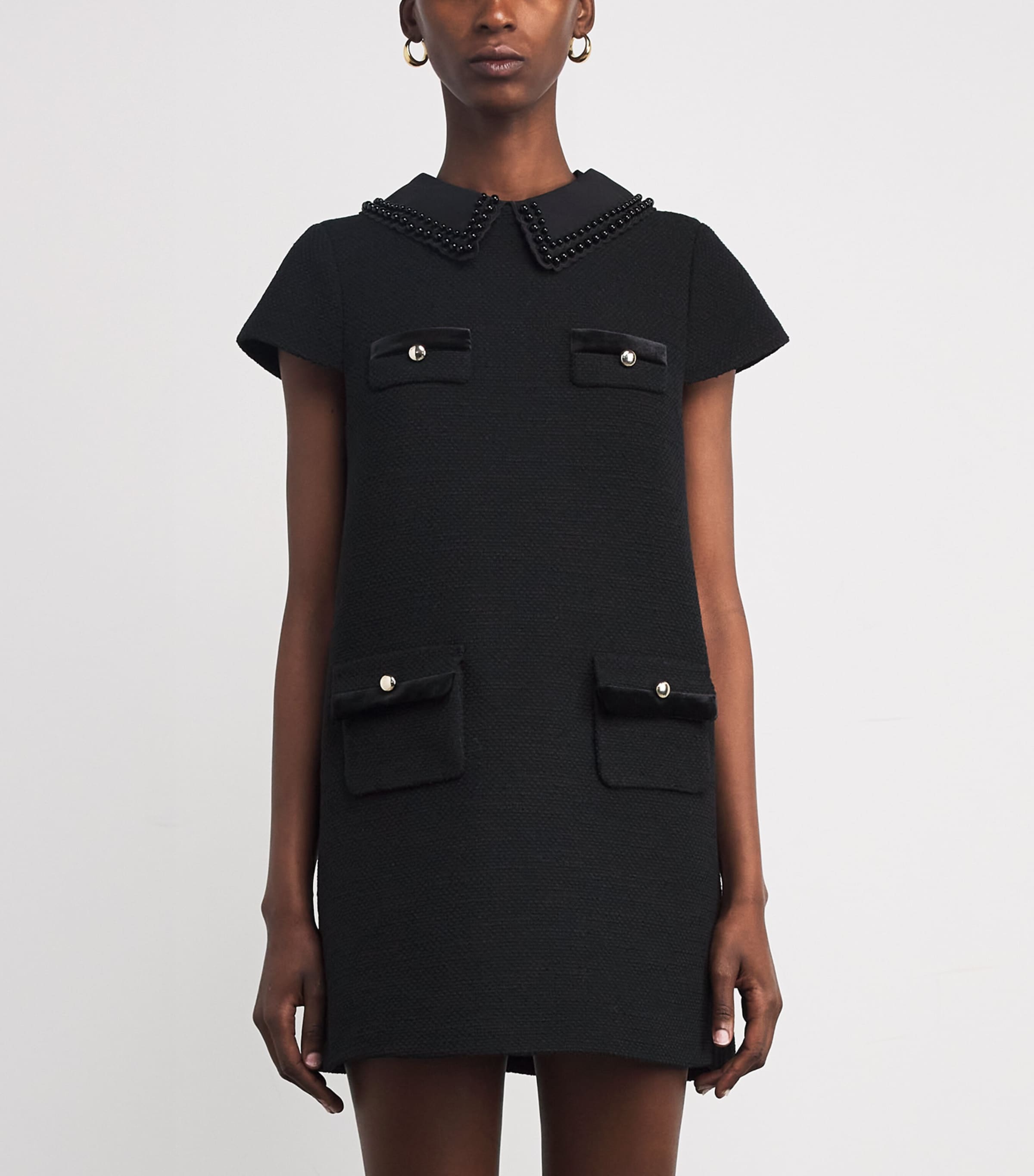 Tweed Mini Dress BLACK Image 3