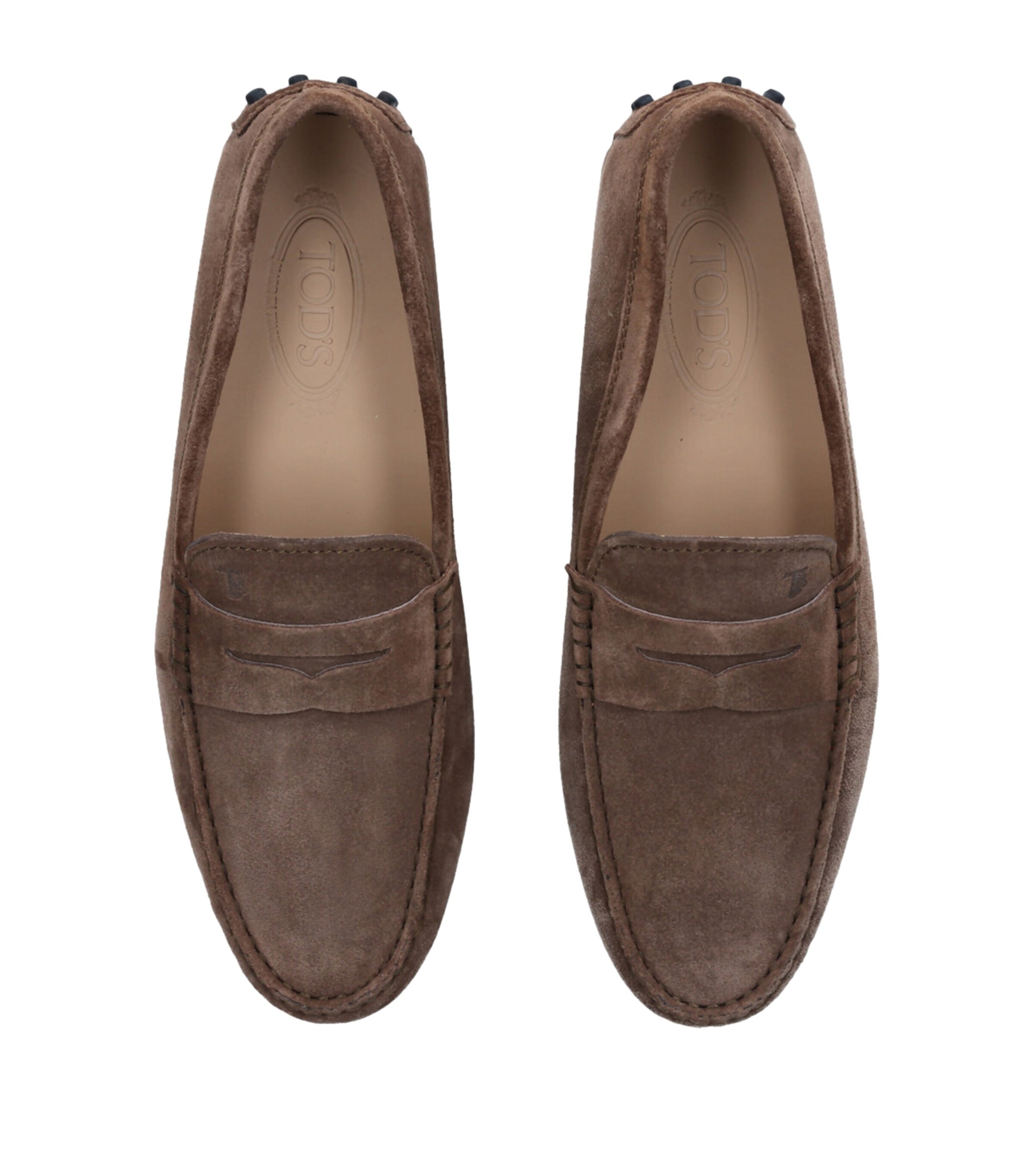 Tod's Suede Penny Driving Shoes Mid Brown Image 4