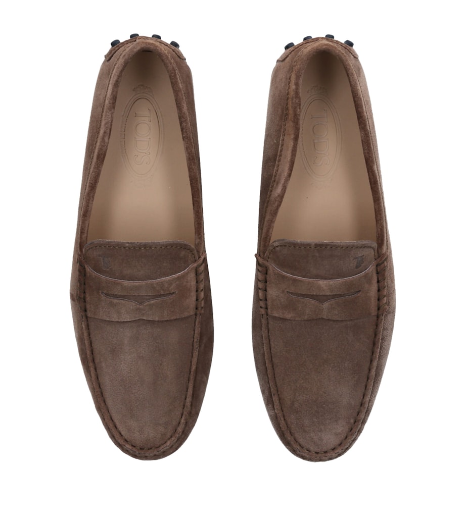 Tod's Suede Penny Driving Shoes Mid Brown Image 4