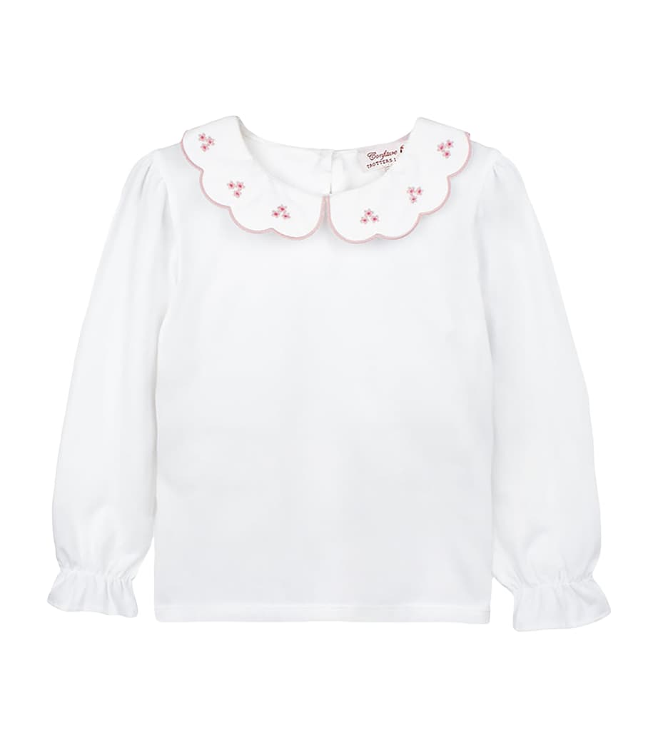 Ava Blouse (2-5 Years) WHITE/PINK Image 1
