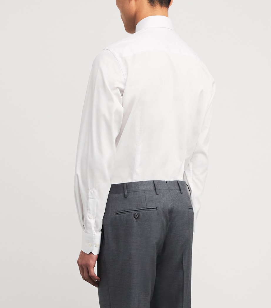 Cotton Twill Contemporary Fit Shirt 0WHITE Image 4