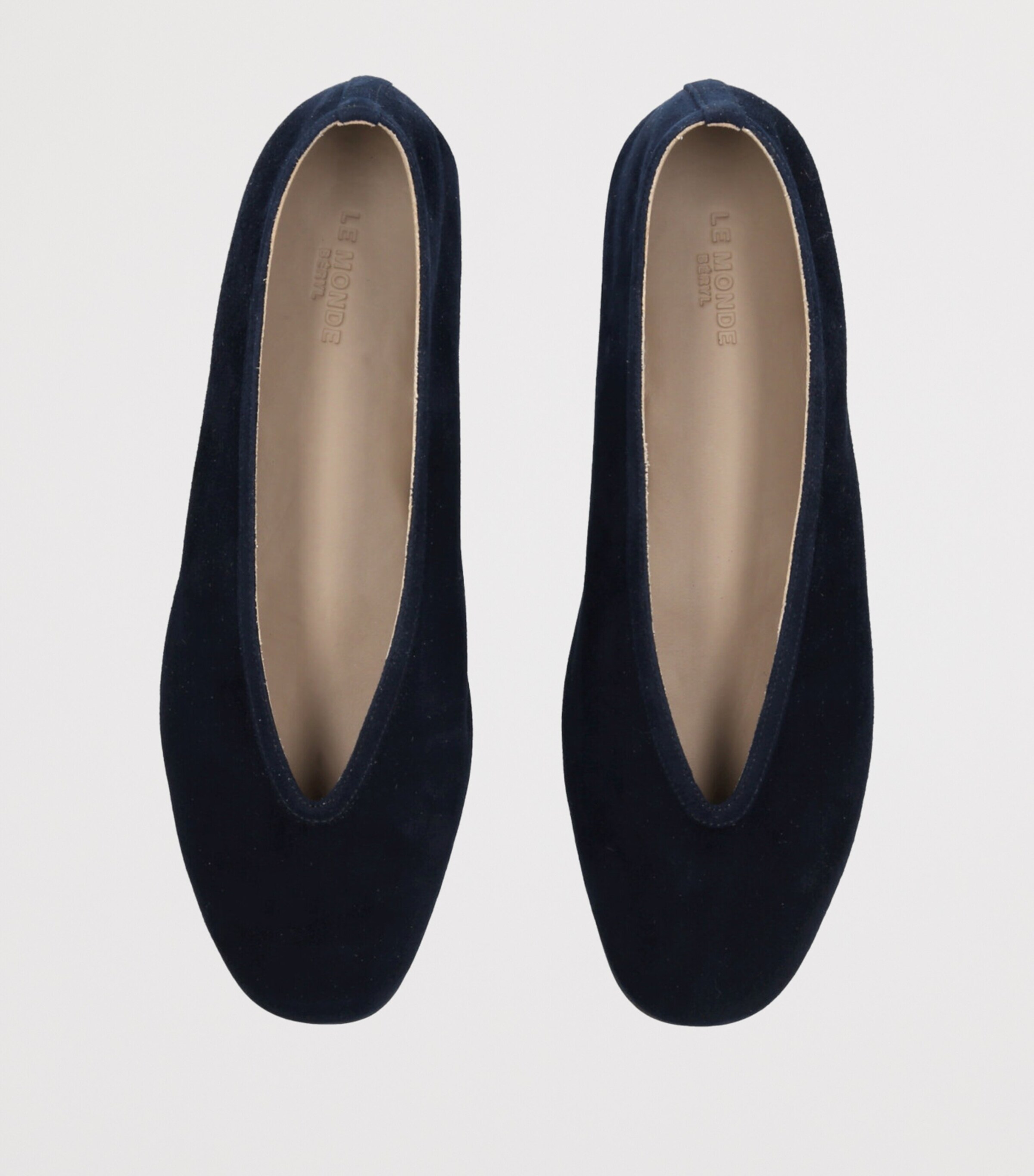 Le Monde Beryl Suede Luna Ballet Flats Navy Image 4