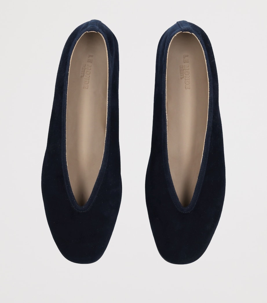 Suede Luna Ballet Flats NAVY Image 4