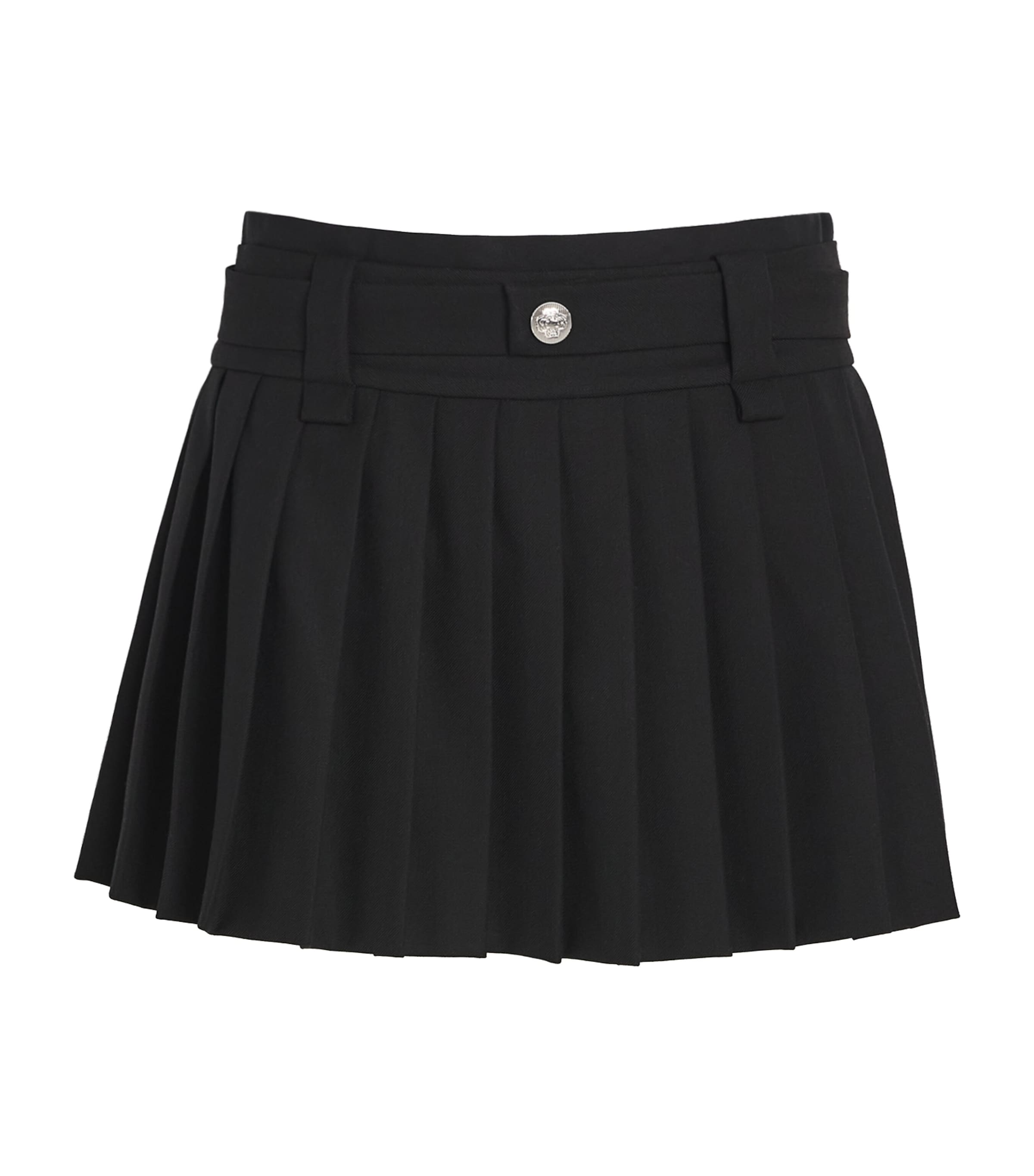 Maje Short Pleated Skirt In Black