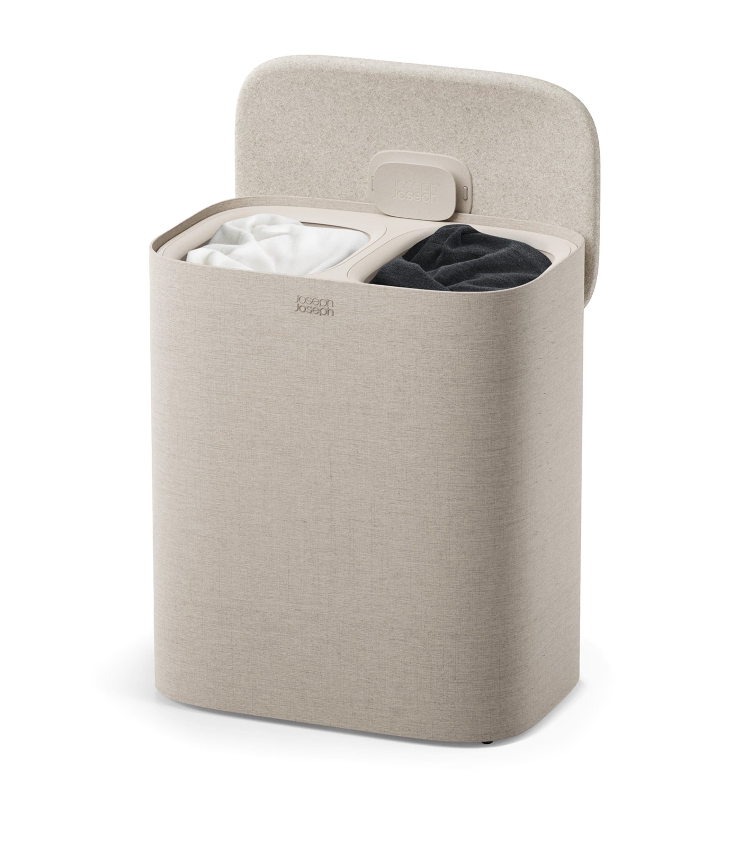 Joseph Joseph Total 2 Twin Laundry Basket In Brown